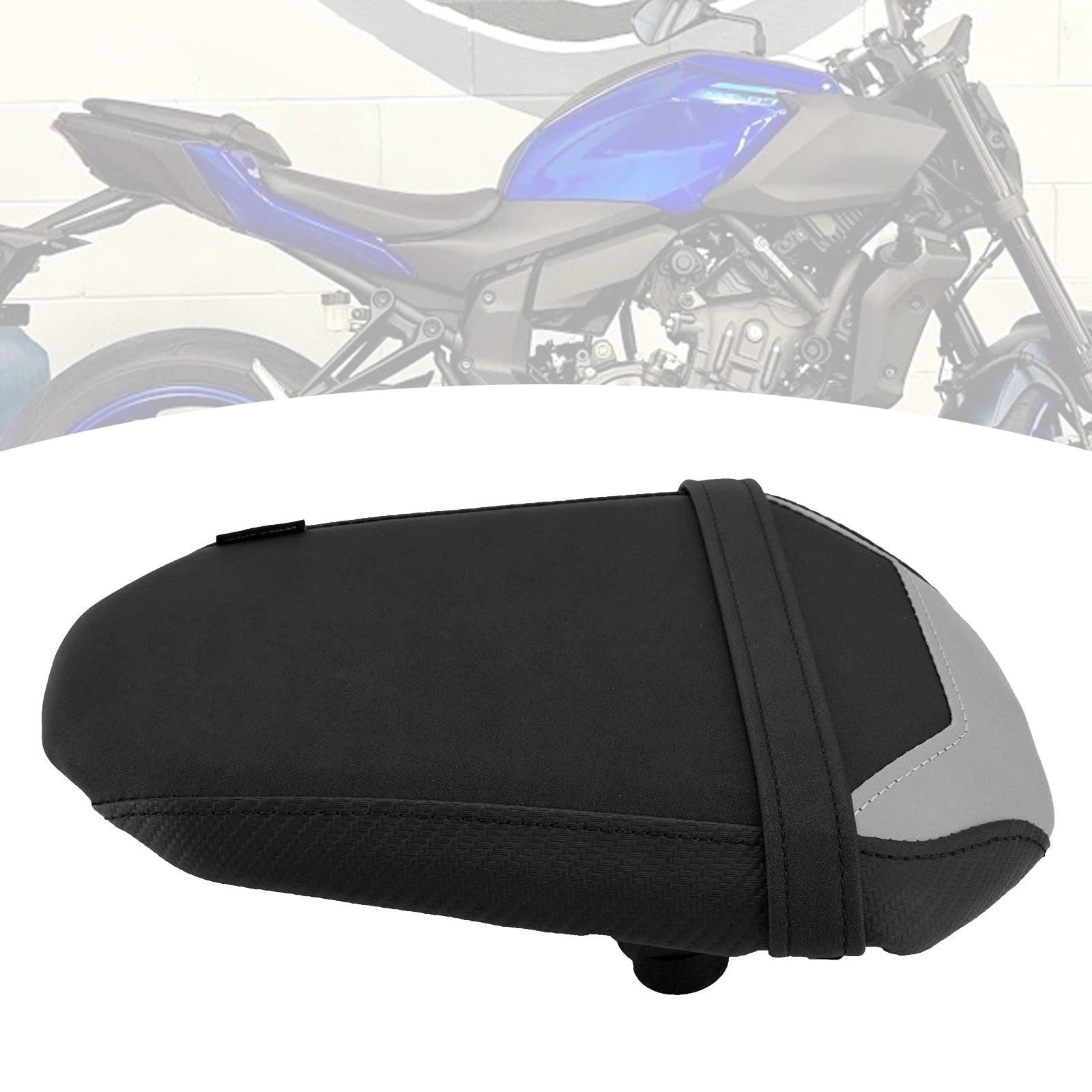 2025+ Yamaha Mt-07 Fz-07 Fz 07 Coussin de passager arrière plat Pu noir