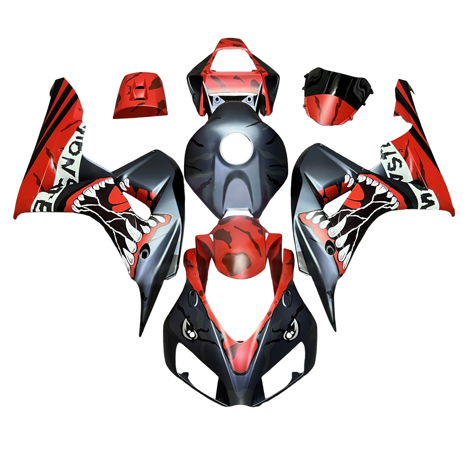 Injektionssats Kit Kroppsverk Plast ABS för Honda CBR1000RR 2006-2007