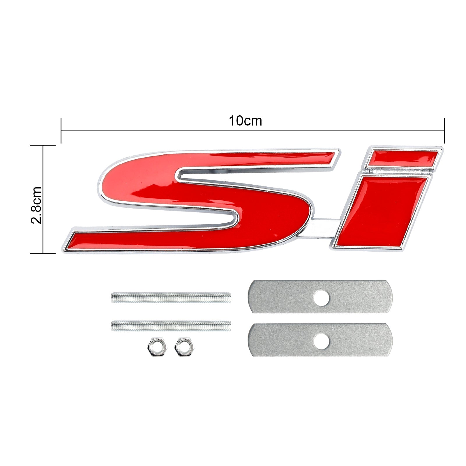 Si voorgrille embleem sticker badge voor Honda rood-zilver