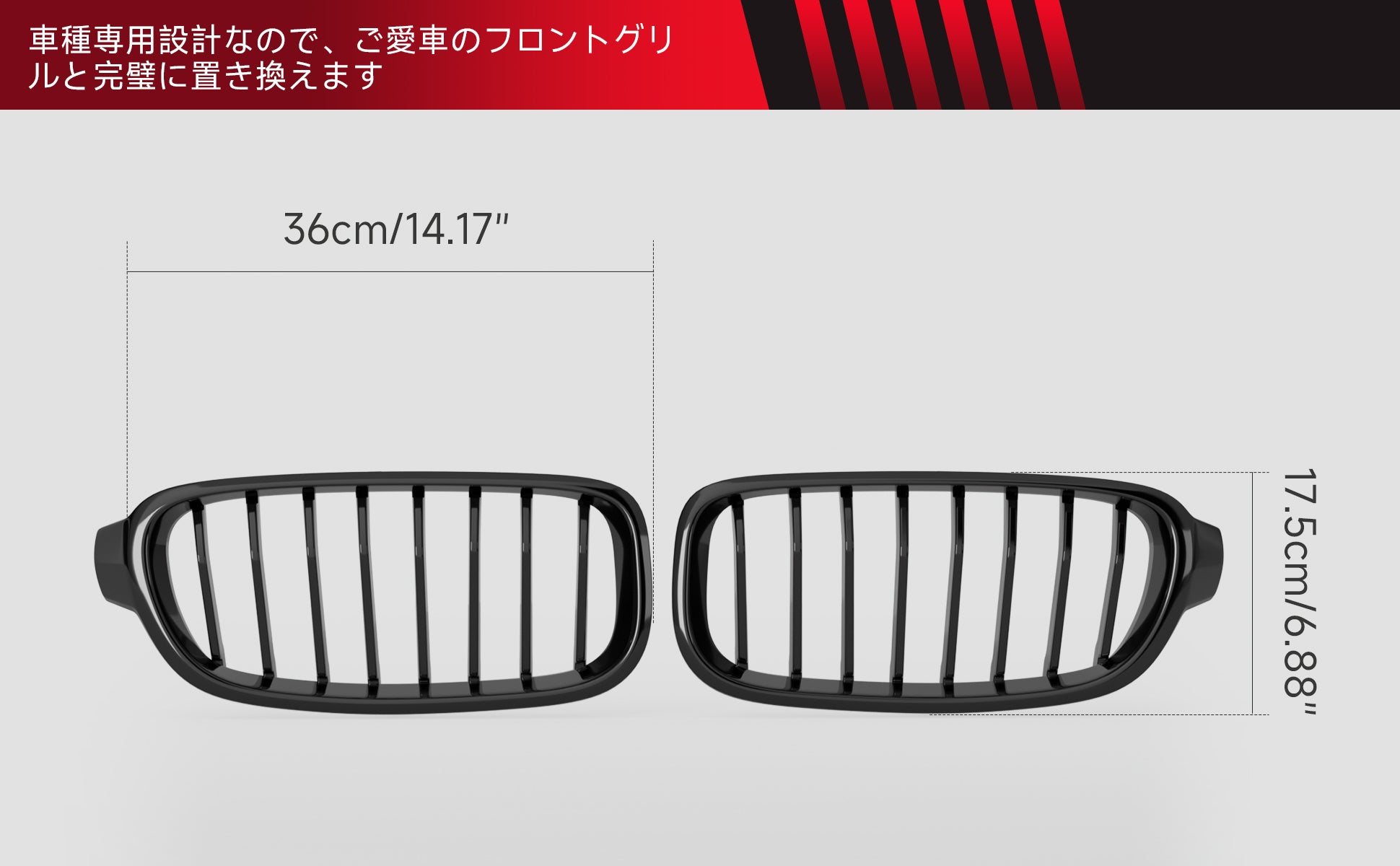 2012-2019 BMW 3 Series F30 F31 F35 Gloss Black Front Kidney Grill Grill