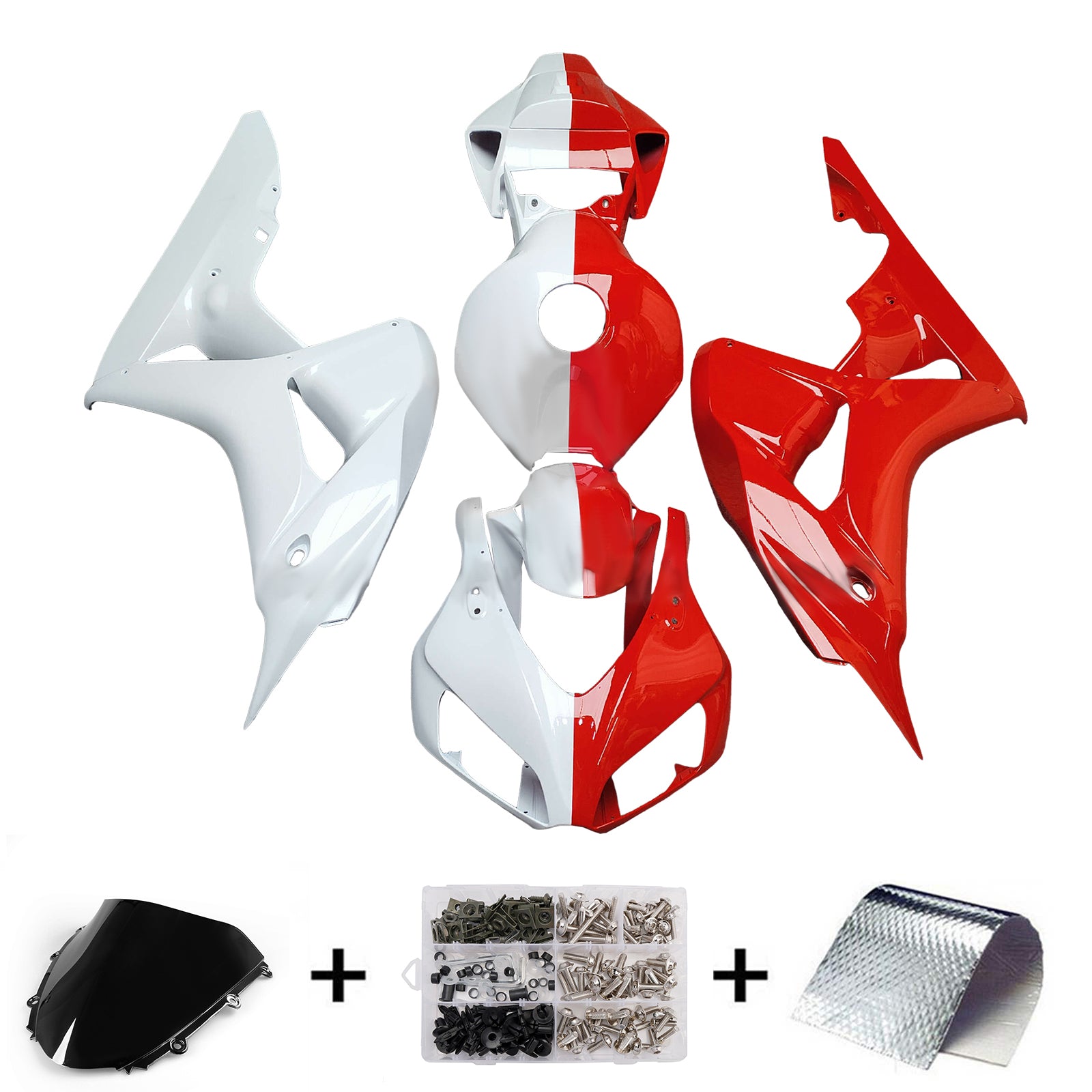 Injektionssats Kit Kroppsverk Plast ABS för Honda CBR1000RR 2006-2007