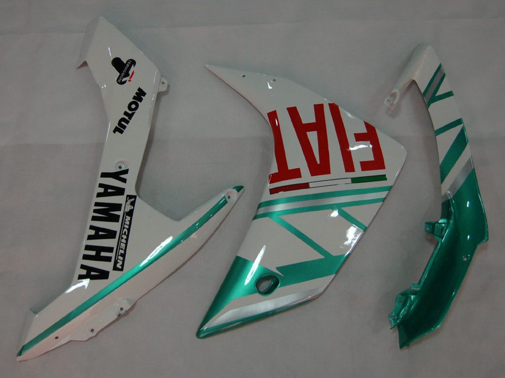 2007-2008 Yamaha YZF-R1 Green Emerald White FIAT Racing Fairings Generic