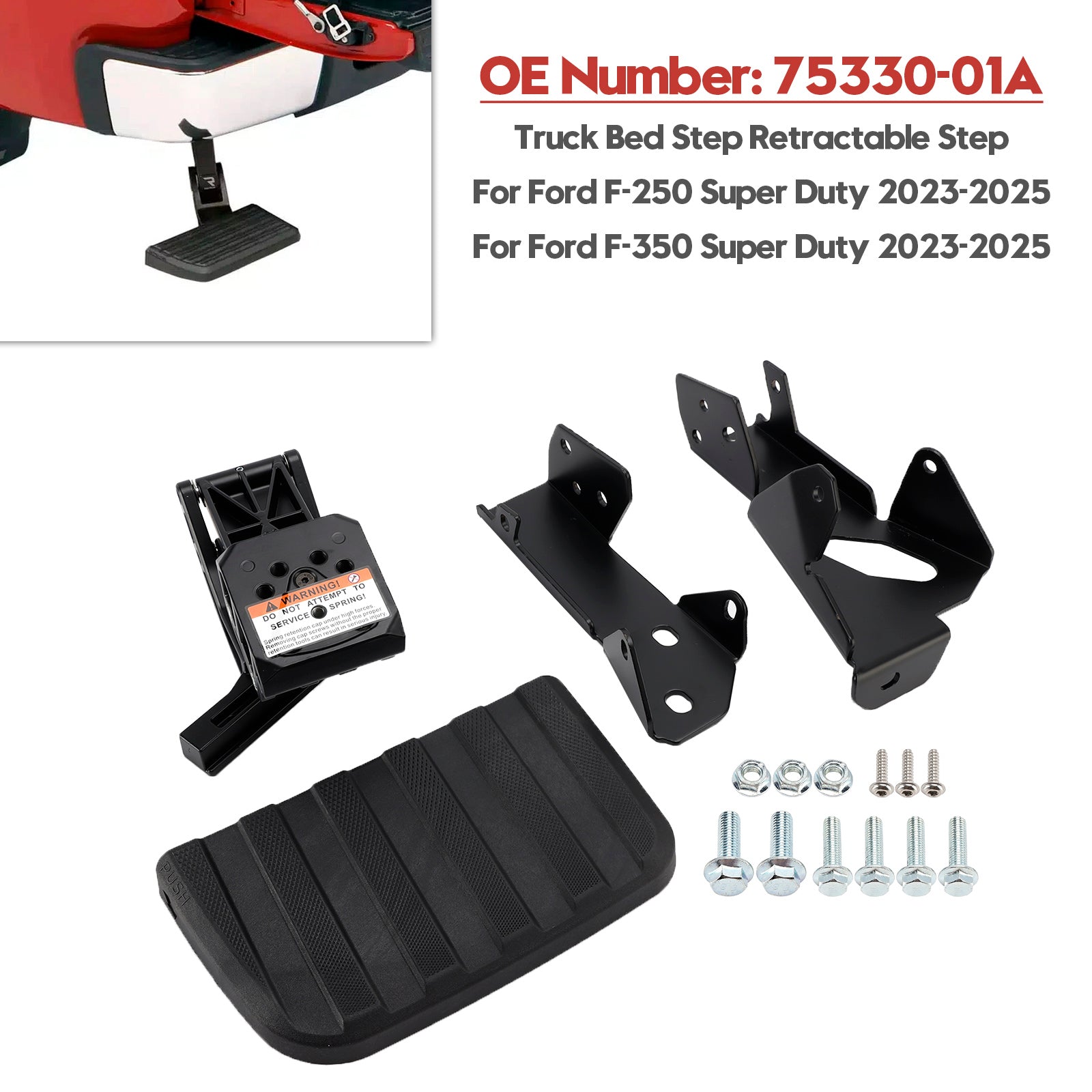 2023-2025 Ford F-250 F-350 Super Duty Bed Retractable Étape 75330-01A