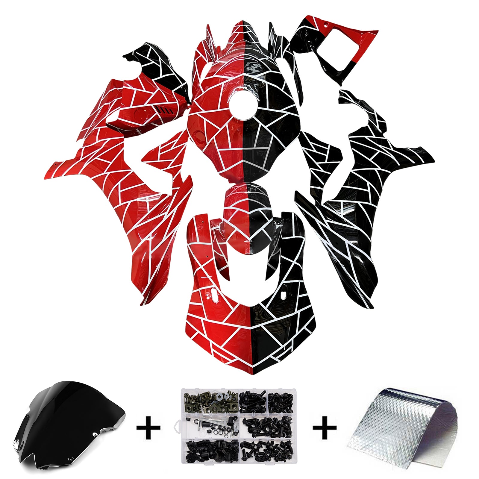 Kit de carénage d'injection carrosserie plastique ABS pour Yamaha YZFR6 YZF-R6 2008-2016