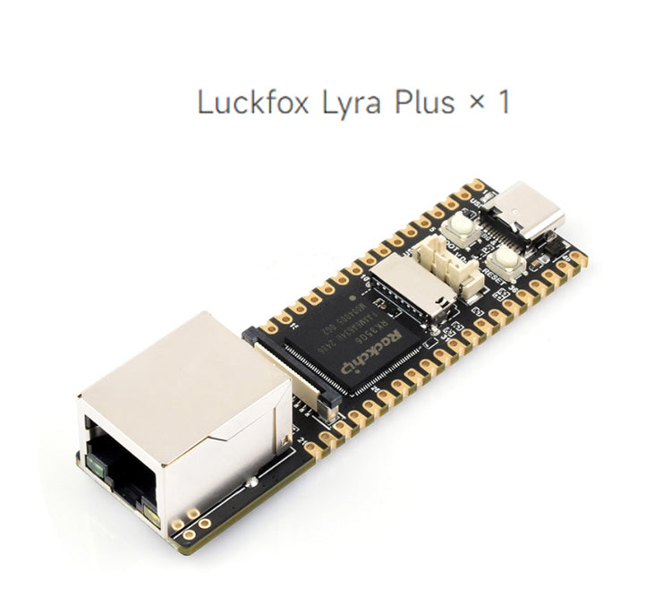 Luckfox Lyra Plus Linux Development Board RK3506G2 Chip RJ45 Netwerkpoort 128MB