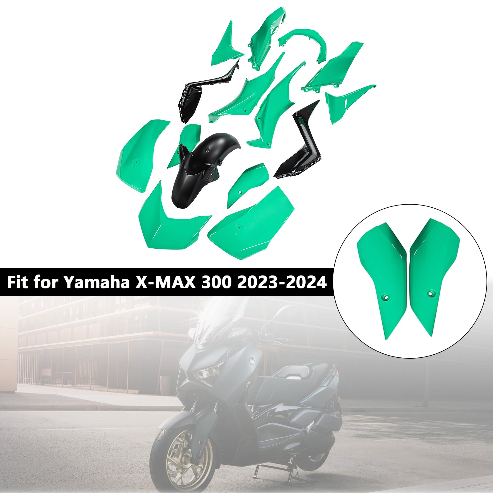 2023-2024 Yamaha X-MAX 300 XMAX Injection ABS Bodywork Fairing Kit 12#