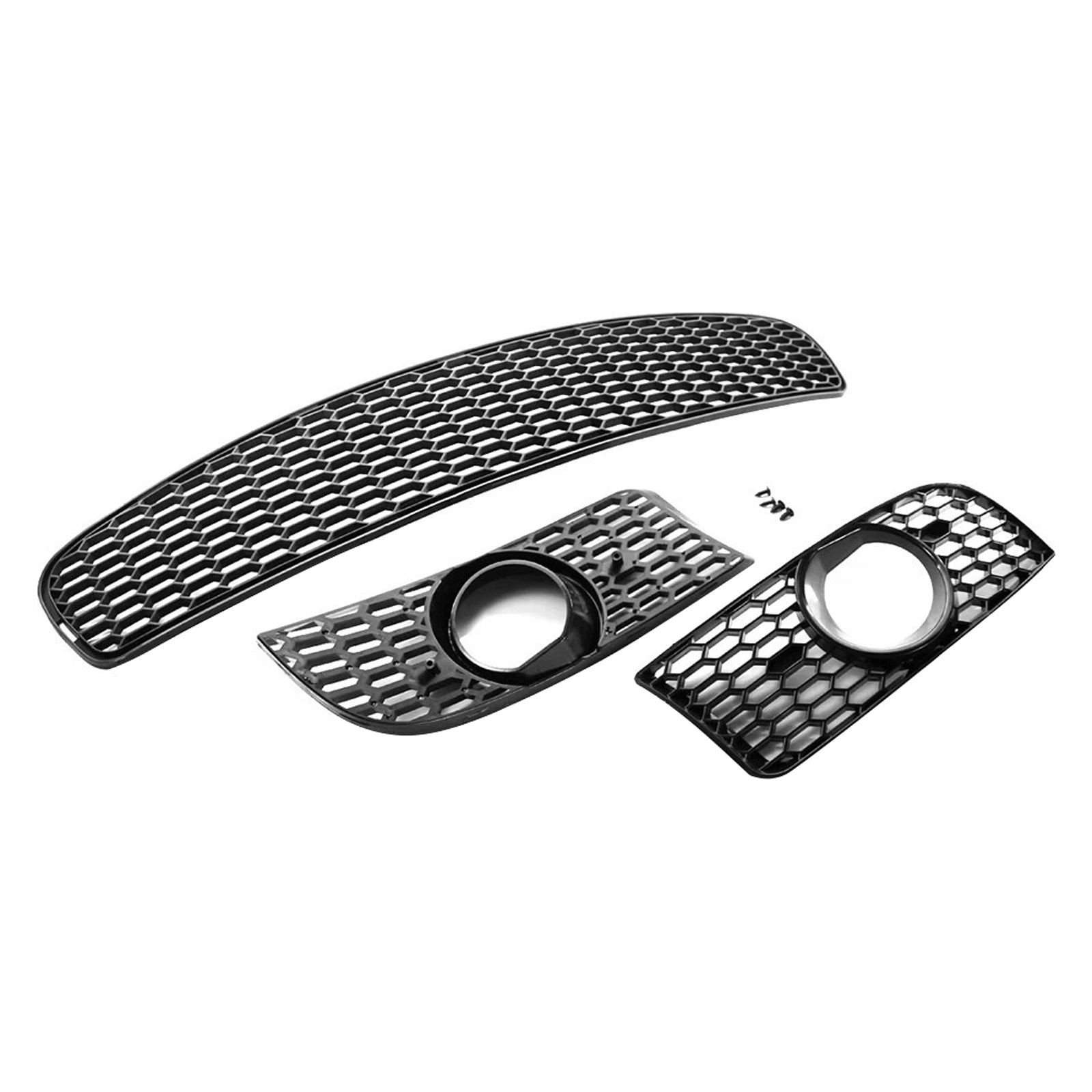 Front Bumper Lower Grille Set For BMW 3 Series E90 E92 E93 M3 Style 2009-2011