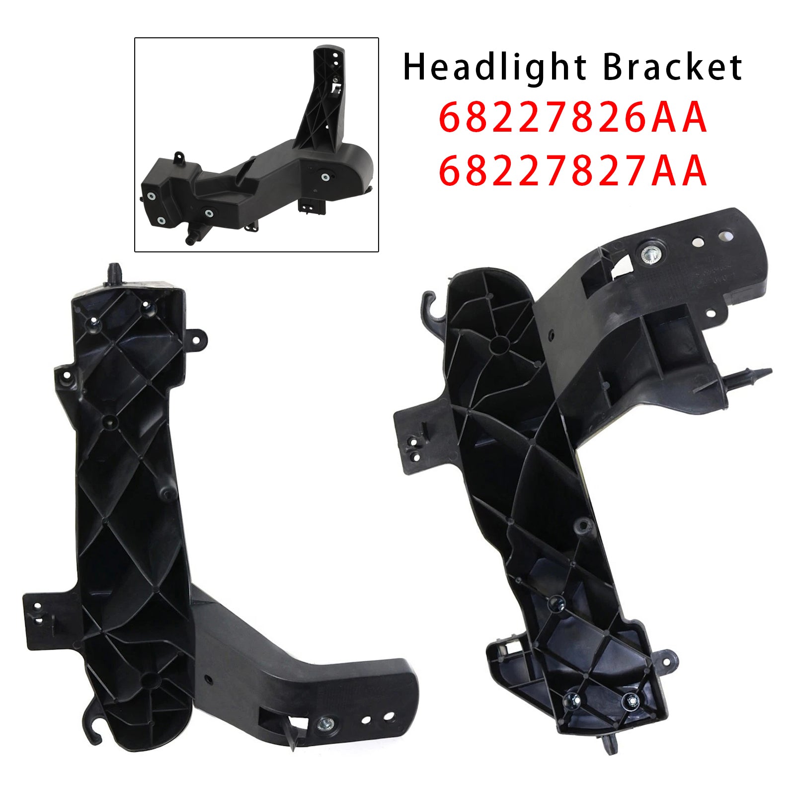 Left+Right Headlight Brackets 68227826AA 68227827AA For Dodge Durango 2014-2021