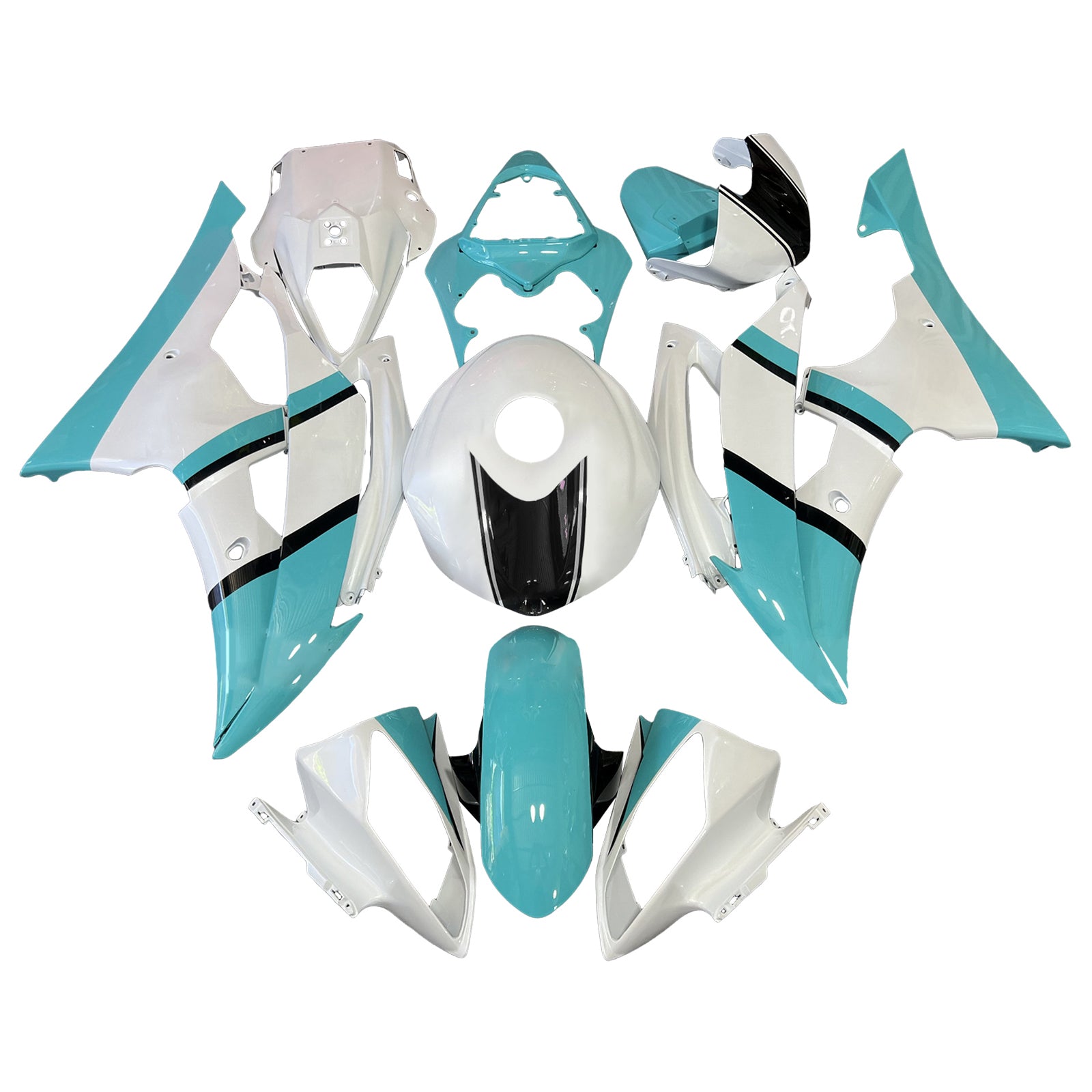 Kit de carénage d'injection carrosserie plastique ABS pour Yamaha YZFR6 YZF-R6 2008-2016