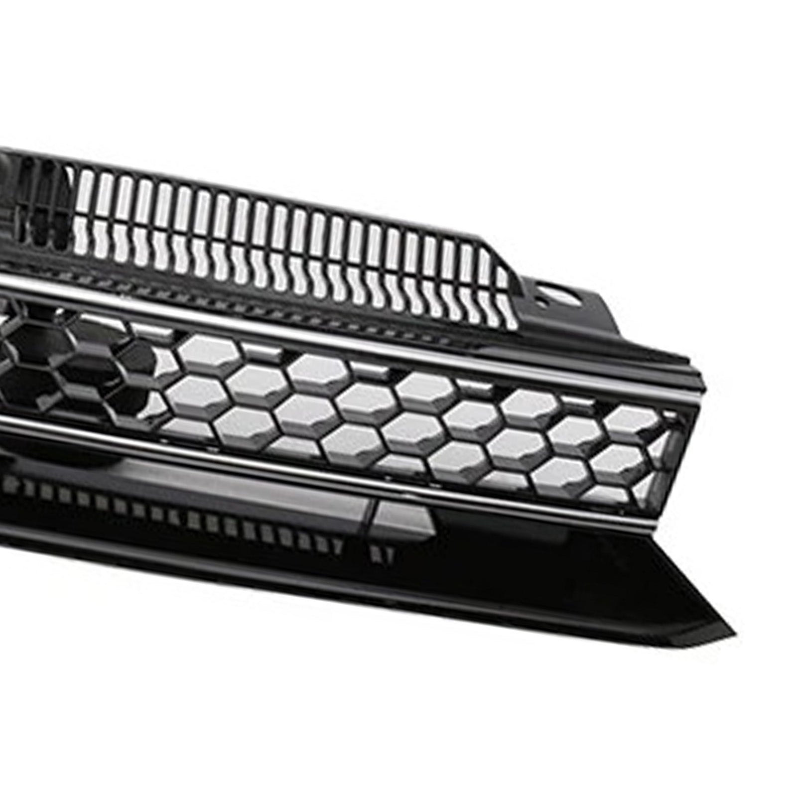 GTI Style Front High Bar Black Chrome Trim Grille Fit VW Golf 6 MK6 2010-2014