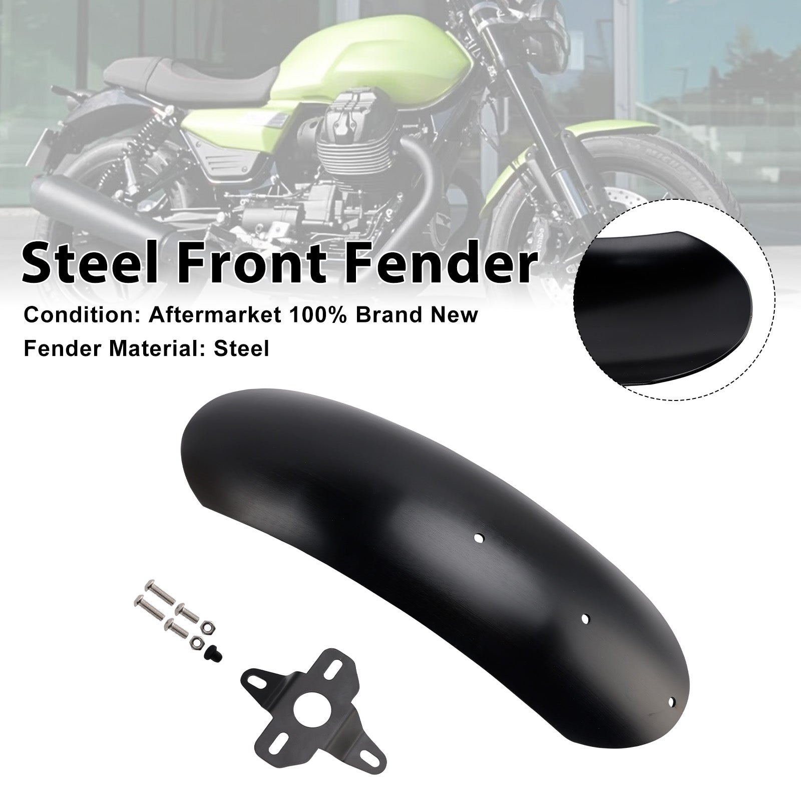 2017-2025 For MOTO GUZZI V7 Milano/Carbon/Rough Steel Front Fender Mudguard