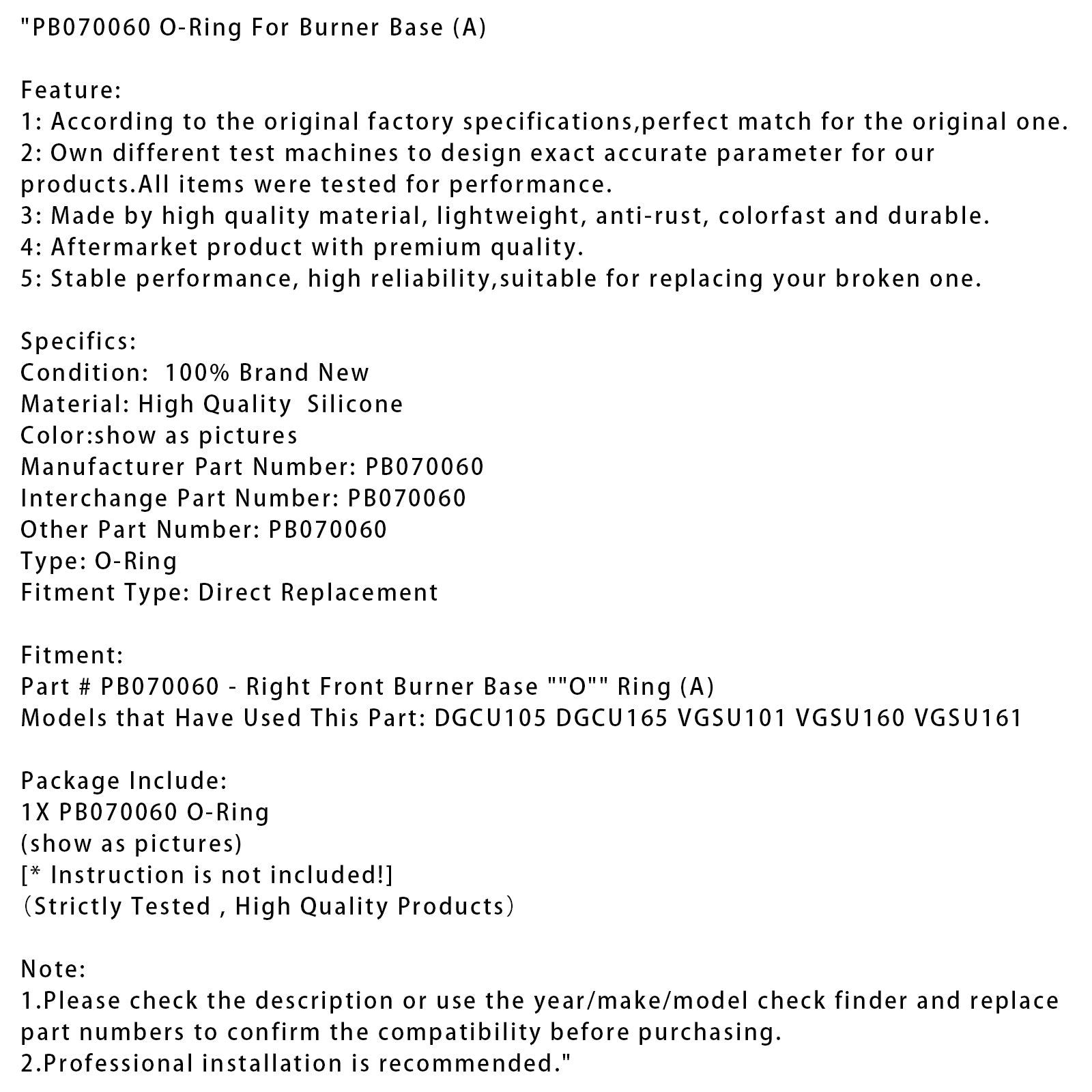 PB070060 O-ring för brännarbas (A)