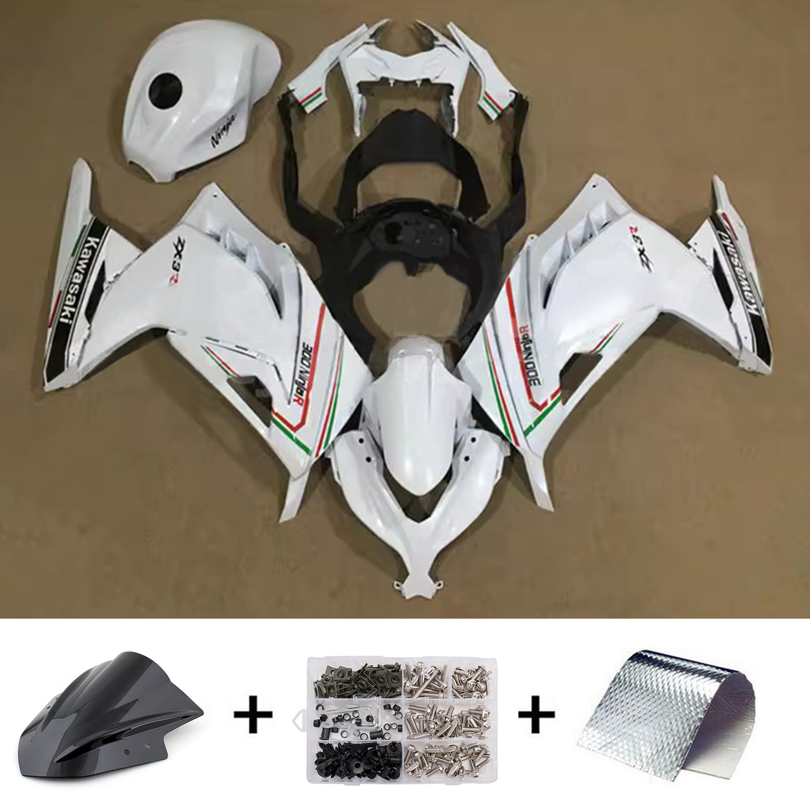 Kit carena iniezione carrozzeria in plastica ABS adatta per Kawasaki EX300 Ninja 300 2013-2024