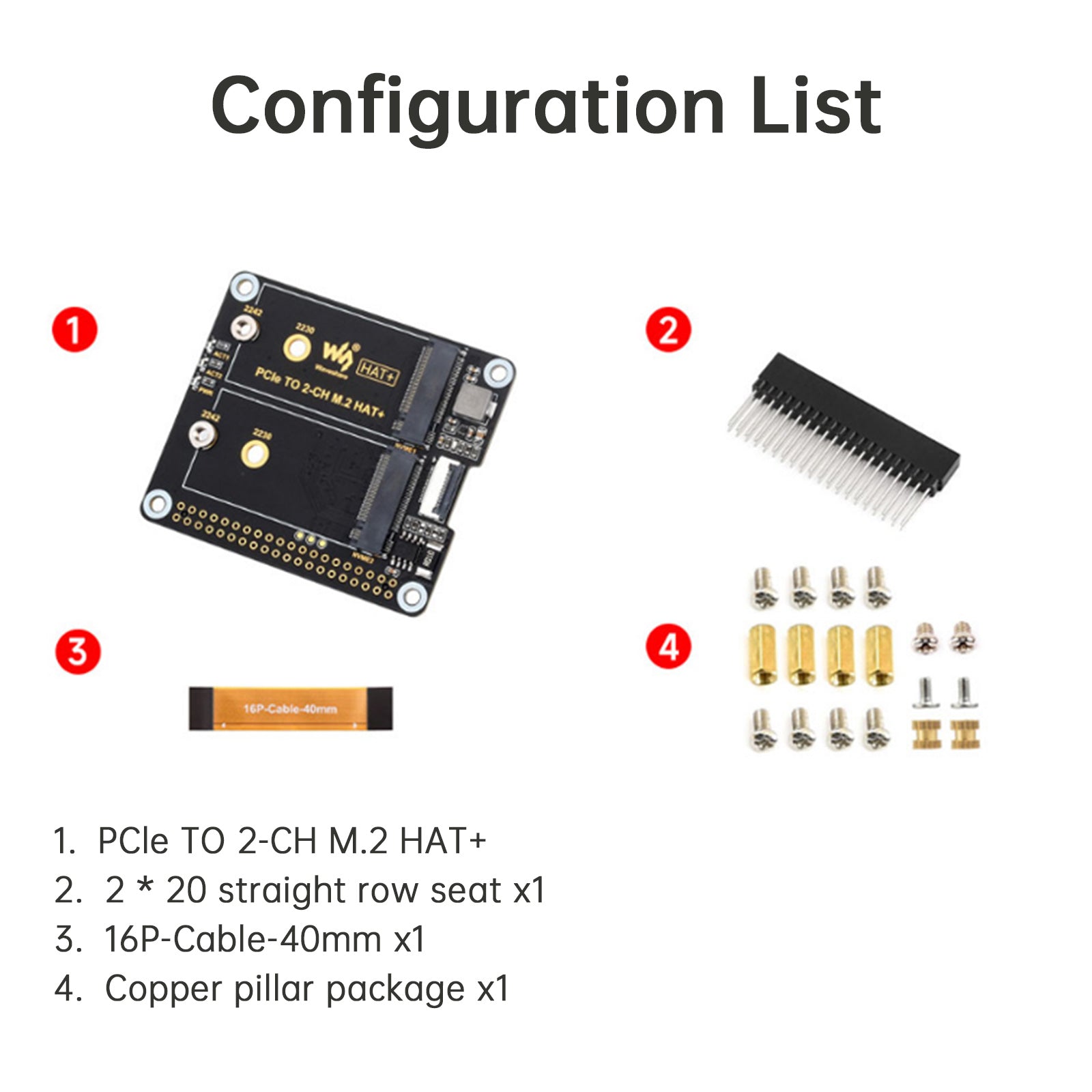 Raspberry Pi 5th Generation PCIe to Dual-Channel M.2 Adapter Board Dual M.2