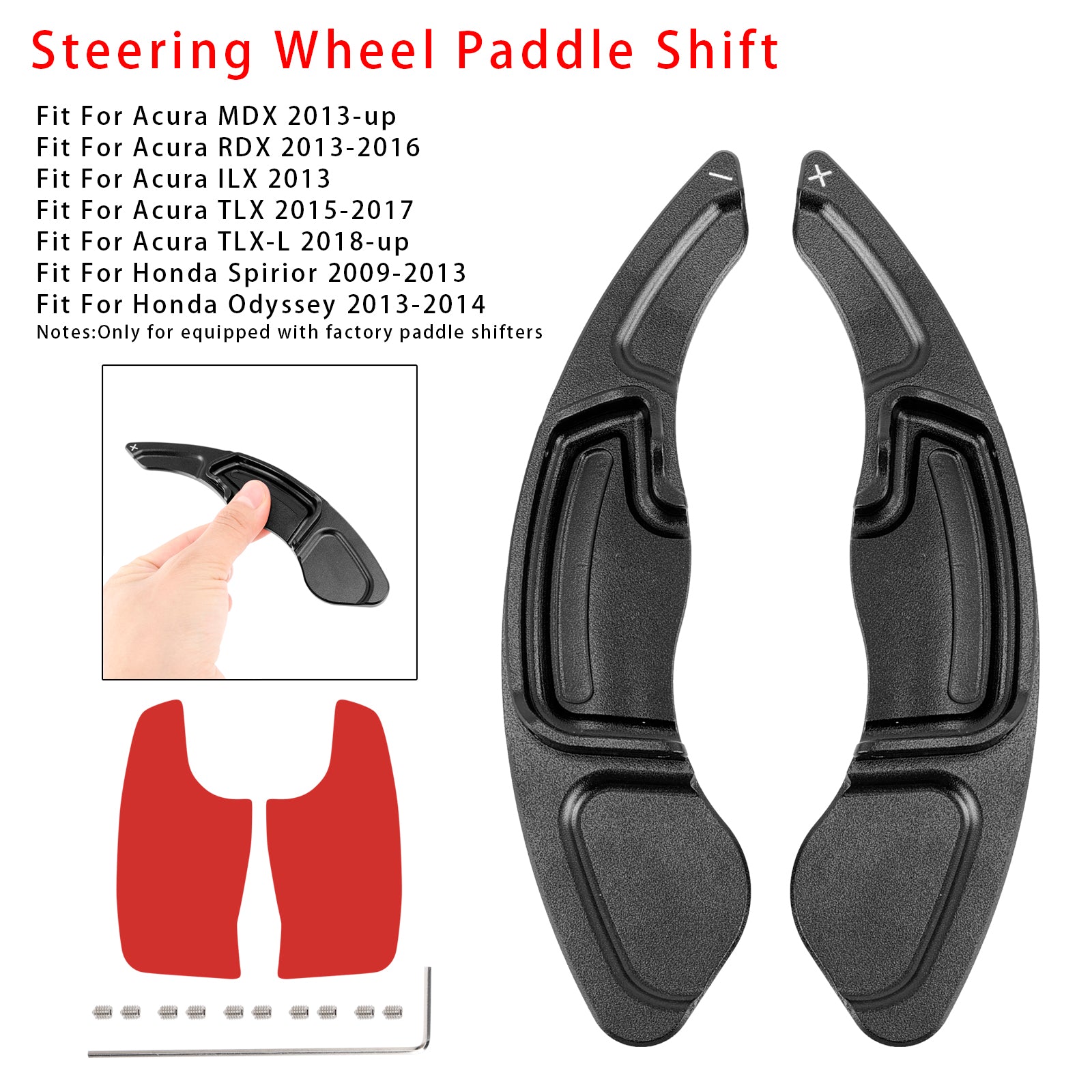 Ratthjulets skifterforlengelse for Acura MDX RDX TLX aluminium