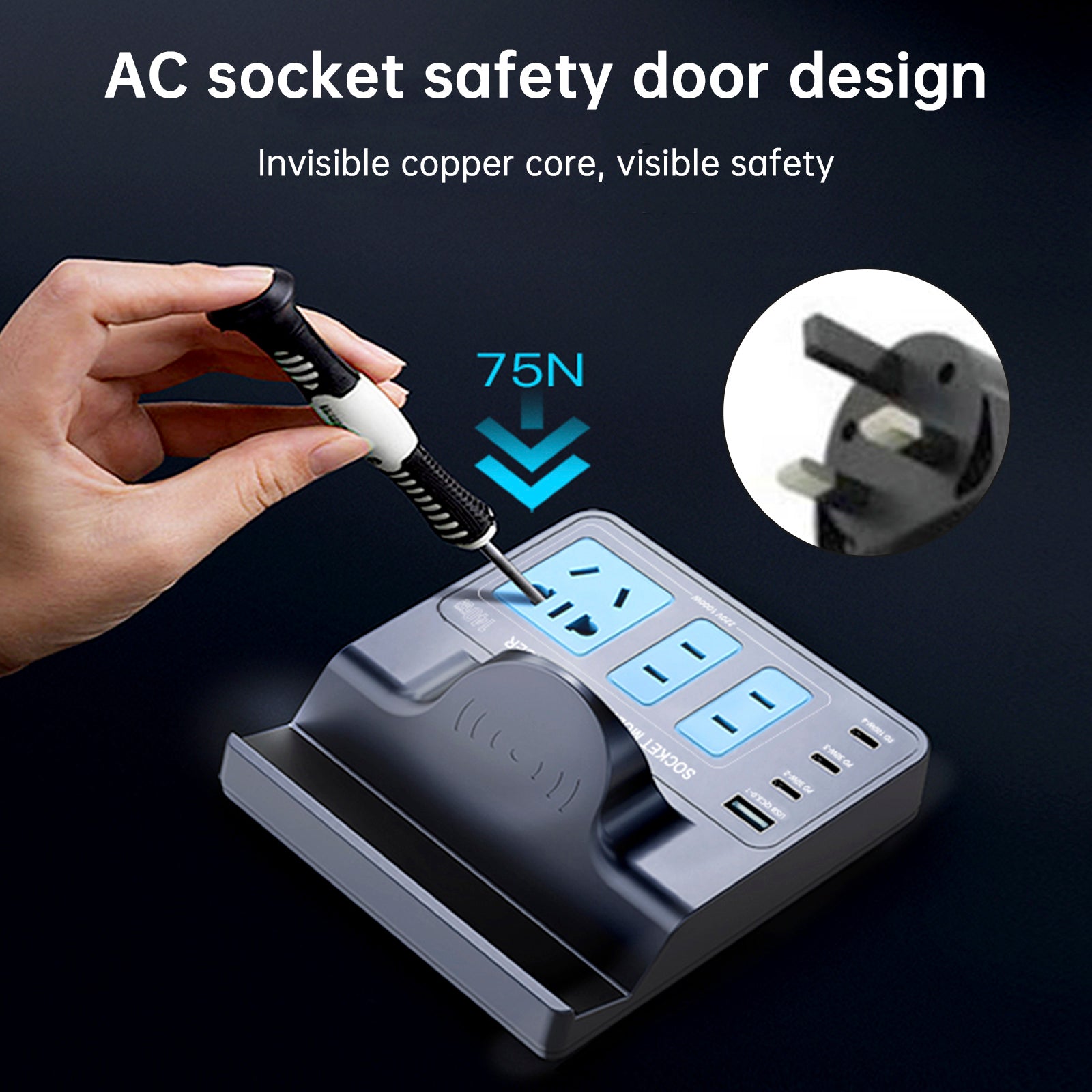 140W Smart Wireless Fast Charge Socket High Power PD100W Notatbok QC lading