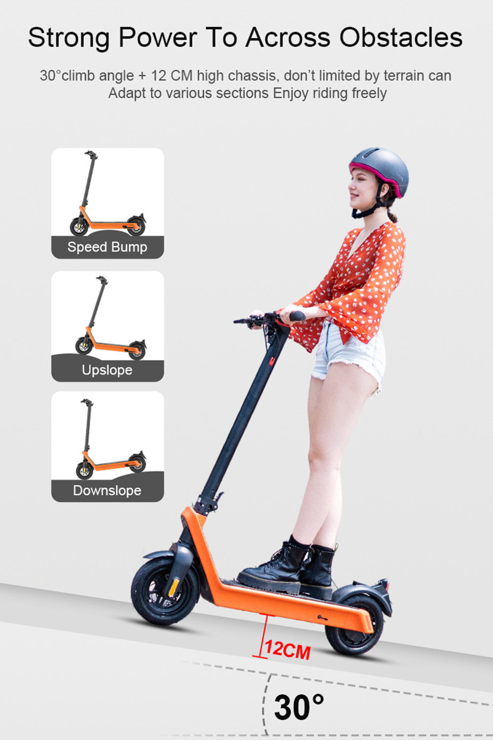 10" Folding Electric Scooter 500W 70KM Range 40km/h For Adult City Commute