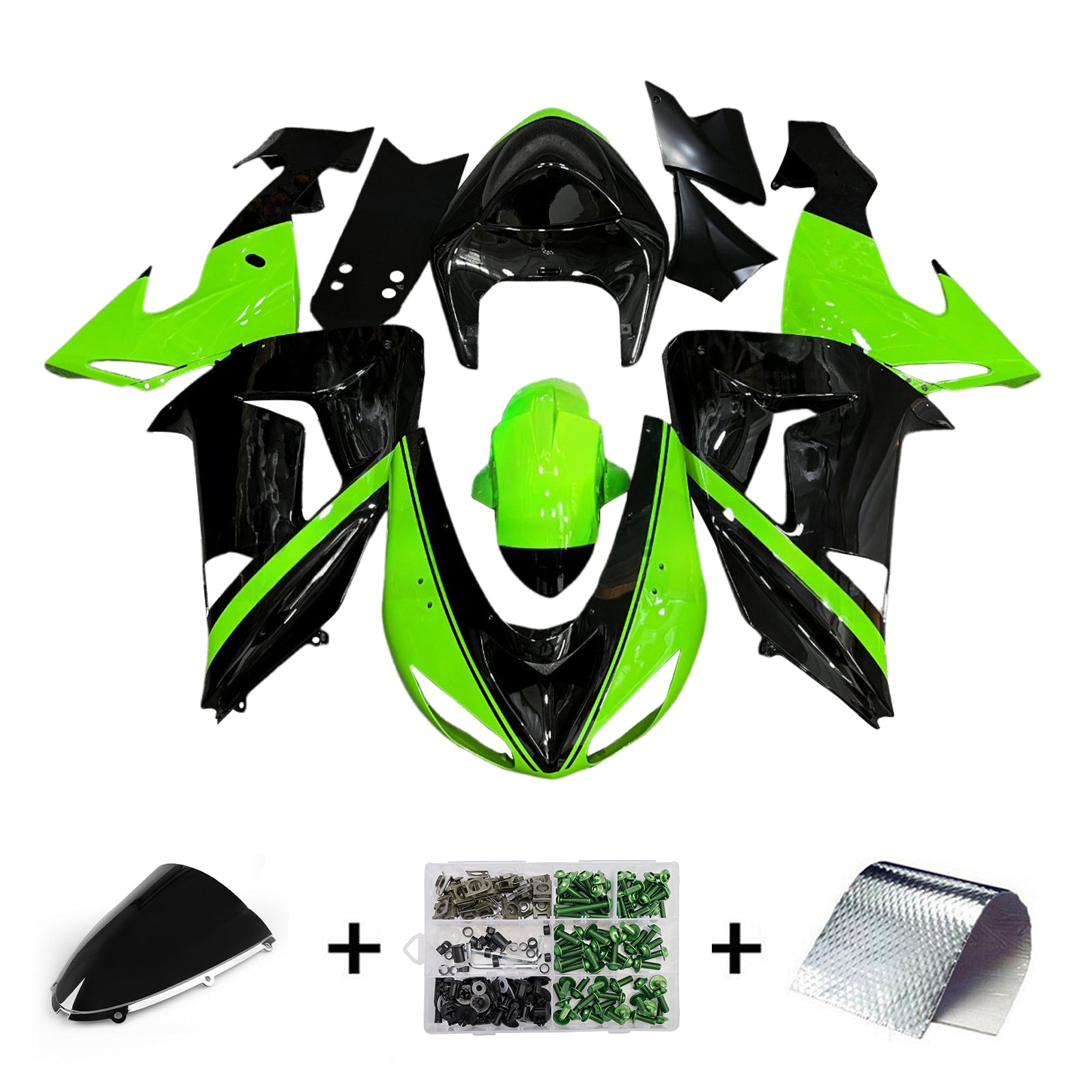 Injection Fairing Kit Bodywork Plastic ABS fit For Kawasaki ZX10R 2006-2007