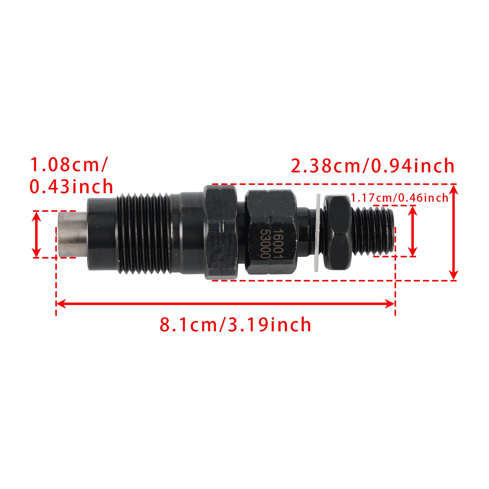 1Pcs Fuel Injector For Kubota D722 D782 BX2230D Engine 16001-53000 H1600-53000