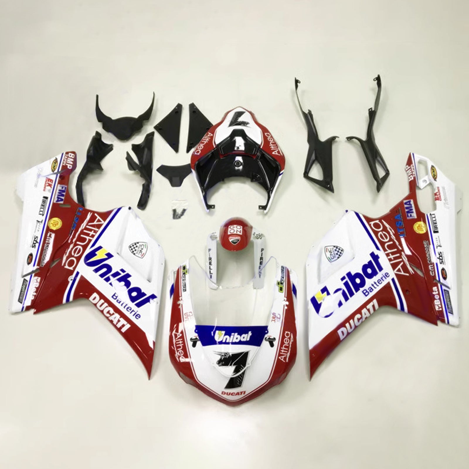 2007-2011 Ducati 1098 1198 848 Kit de carénage Bodywork Abs