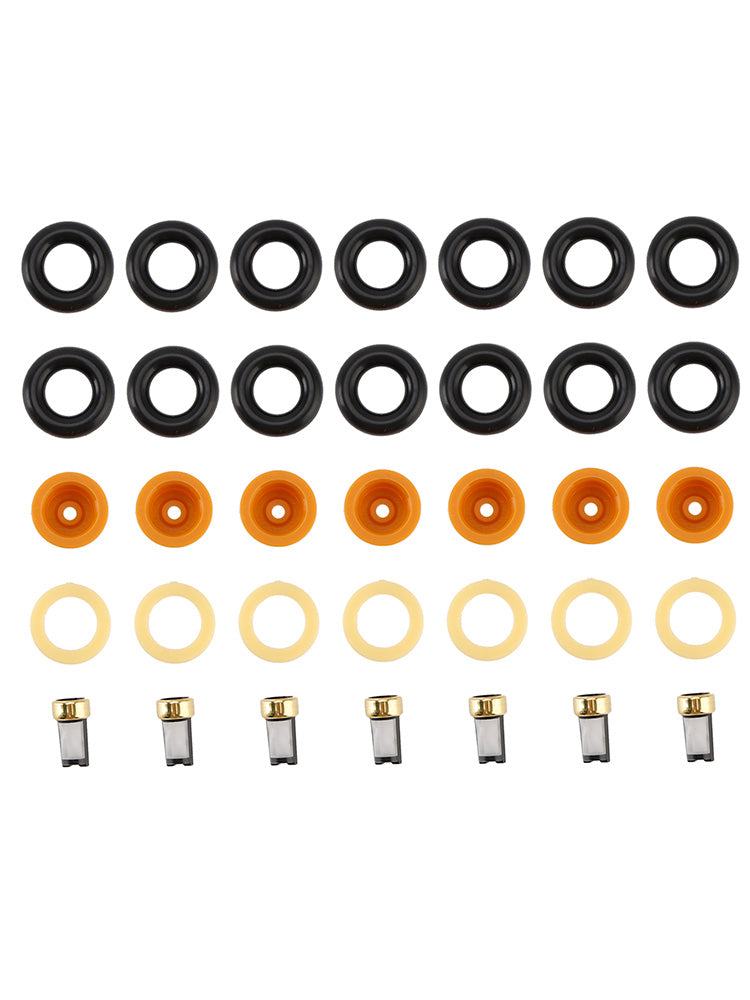 6PCS Fuel Injector O-Ring Filter Seal Fit Audi 80 90 100 A4 A6 A8 2.4 2.6 2.8