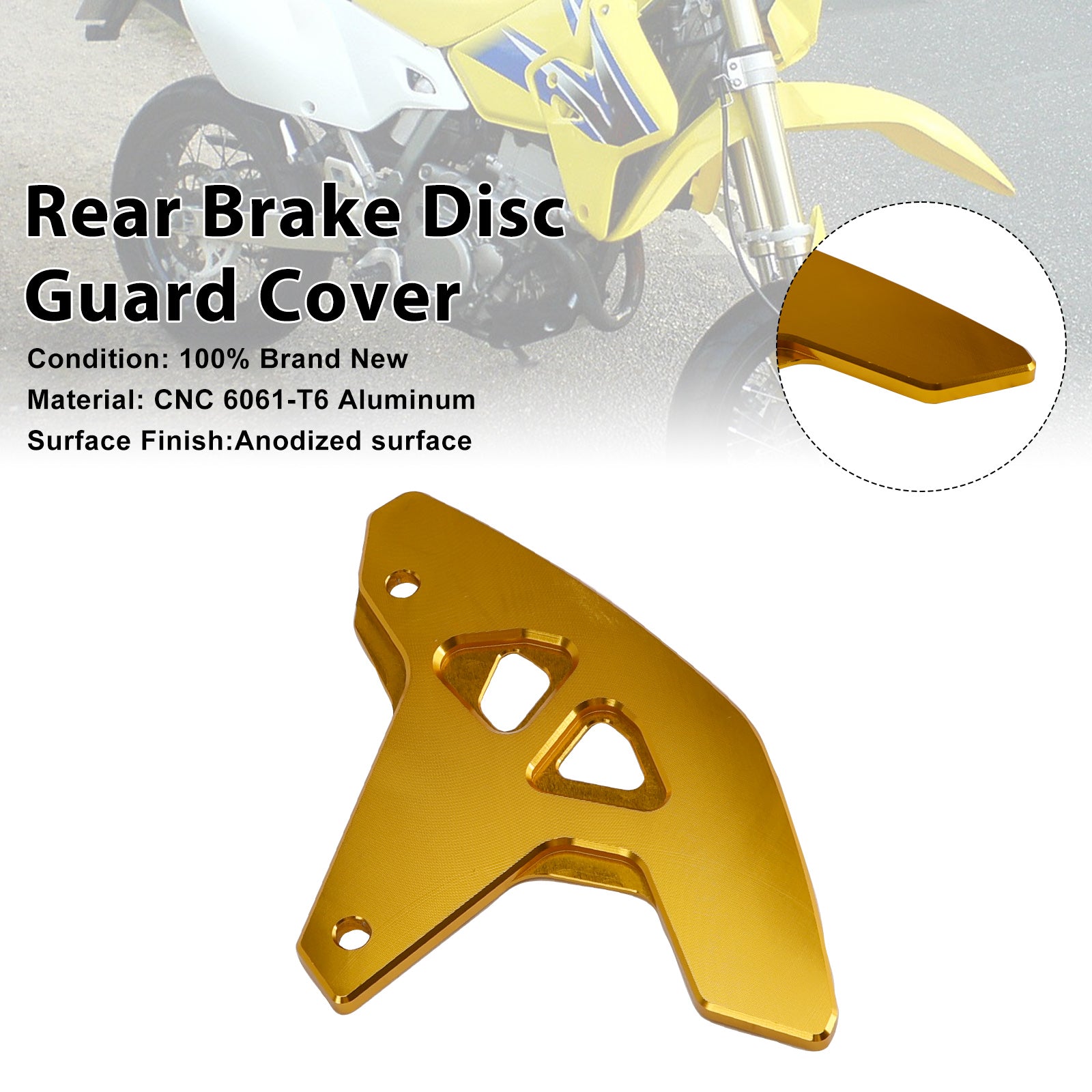 Achterremschijfbeschermer voor Suzuki DR-Z400SM 2000-2024 DRZ400/S/E