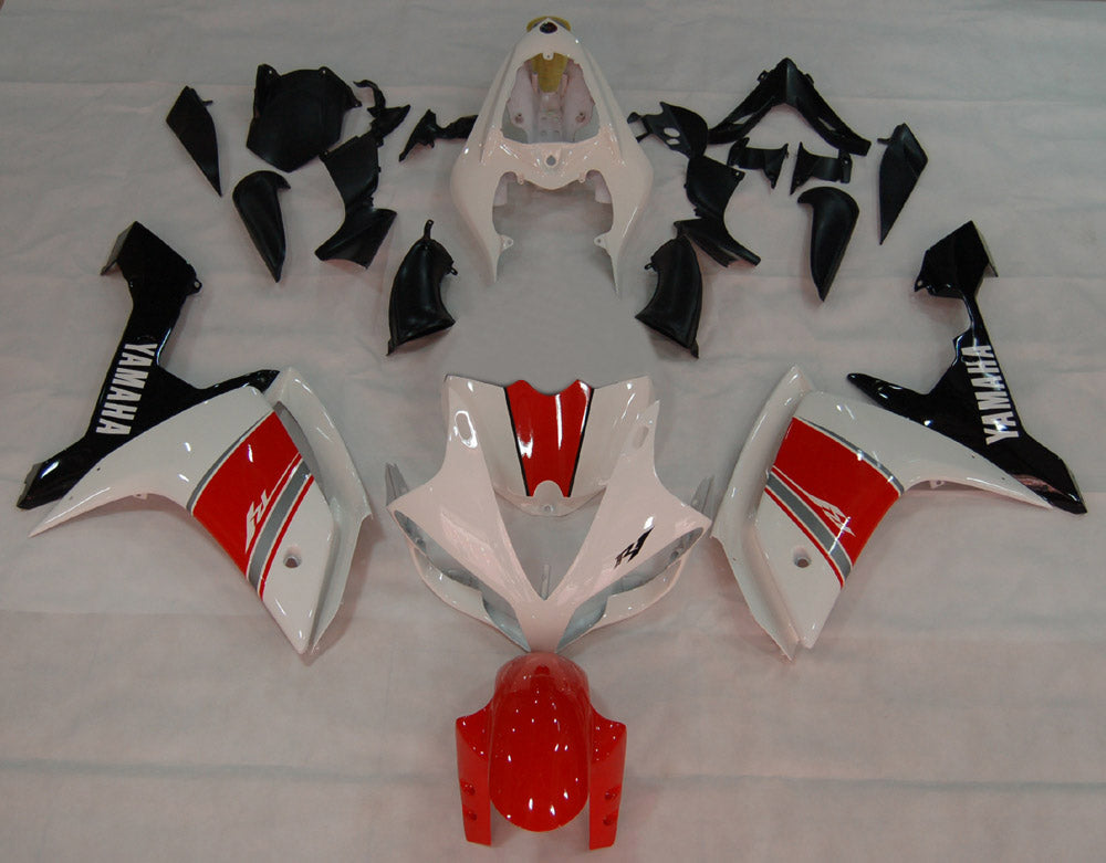 2007-2008 Yamaha YZF-R1 Blanc Rouge Noir Carénages Racing Générique