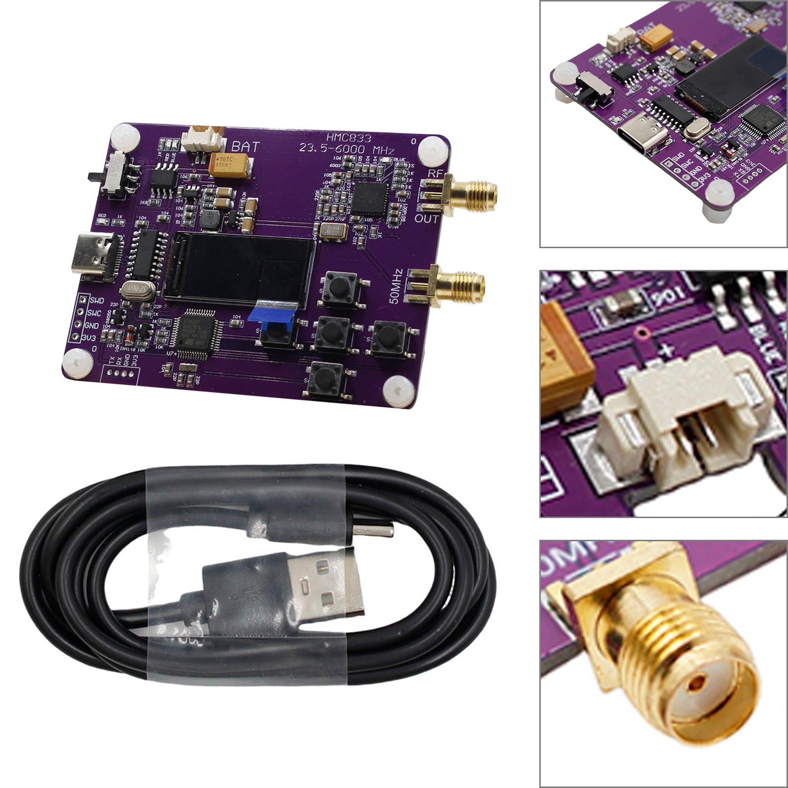 6GHz RF-signaalgenerator 23,5-6000MHz Toetsenbordversie Oled-scherm HMC833