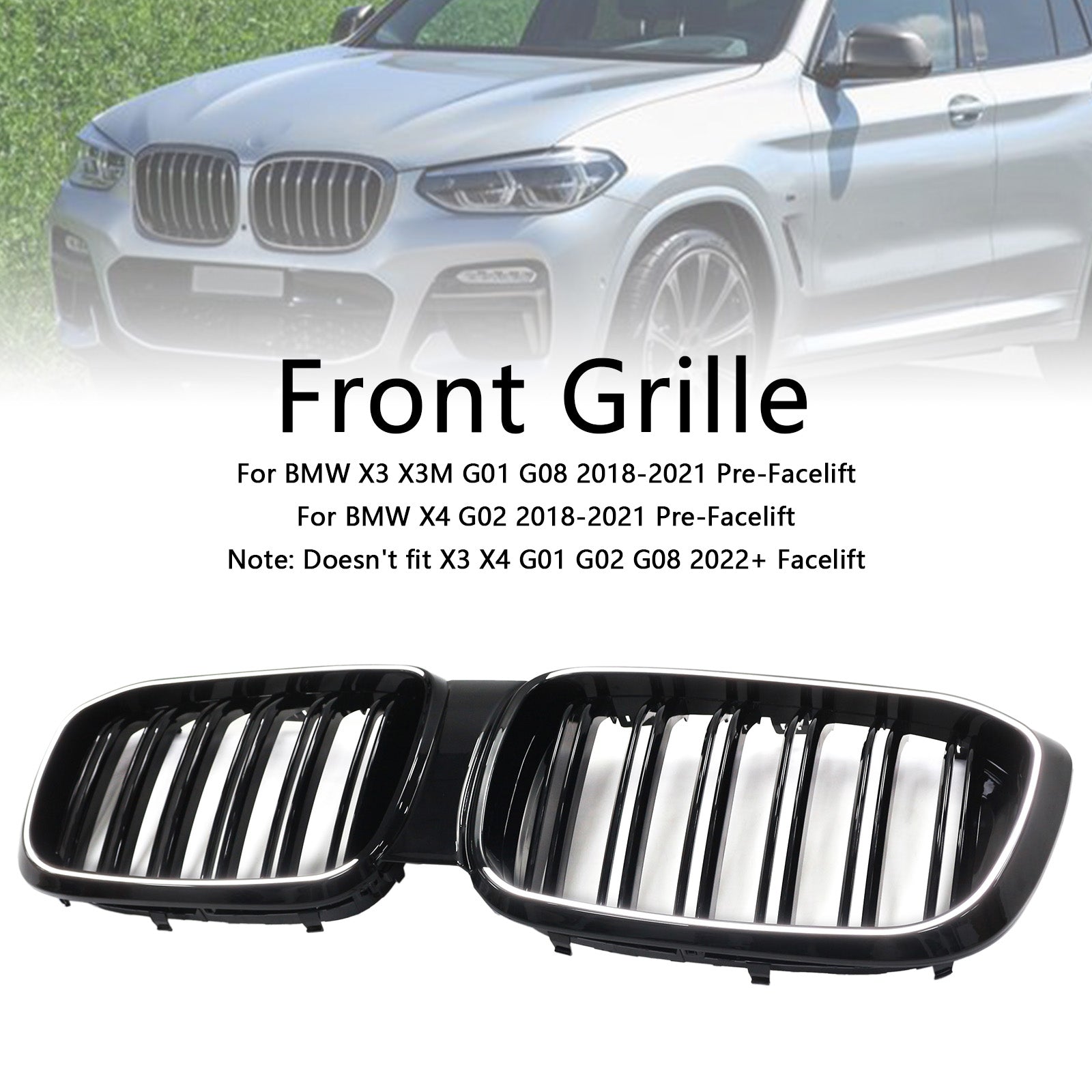 2018-2021 BMW X4 G02 pré-lifting grille de calandre avant 51138469959 51138469959
