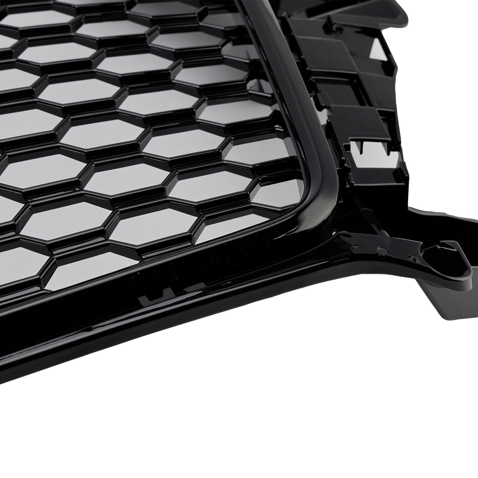 RSQ3 Style Front Honeycomb Grille Grill Fit Audi Q3 2016-2018 Gloss Black