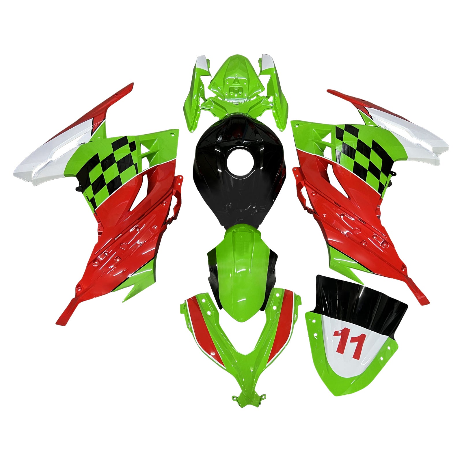 Injectie Kuip Kit Carrosserie Kunststof ABS geschikt voor Kawasaki EX300 Ninja 300 2013-2024