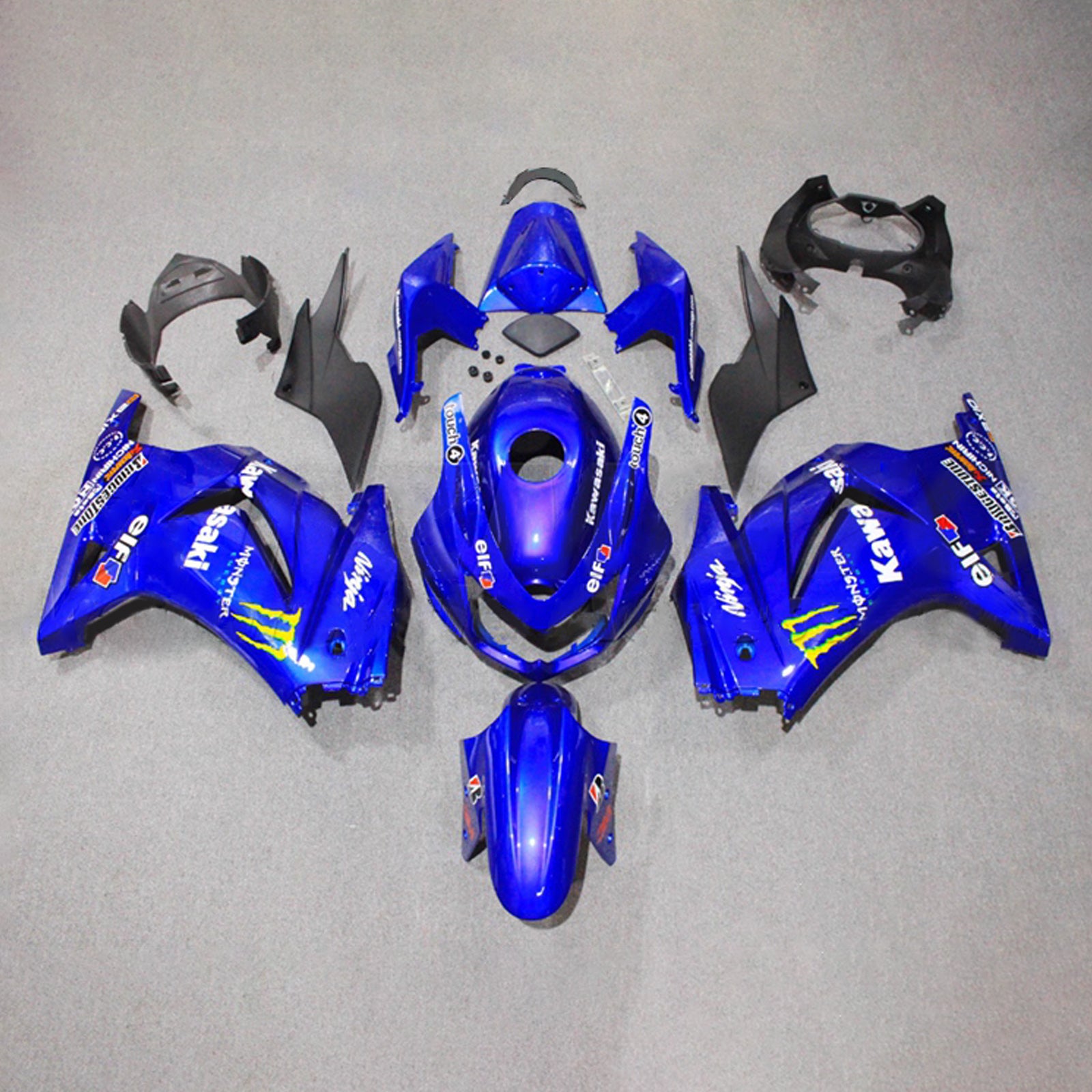 Kit carena iniezione carrozzeria in plastica ABS adatta per Kawasaki EX250 Ninja250R 2008-2012