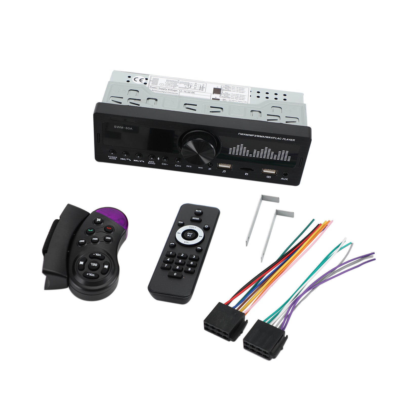 SWM-80A 1 DIN autoradioradio met ondersteuning voor positionering MP3-speler Bluetooth FM AM