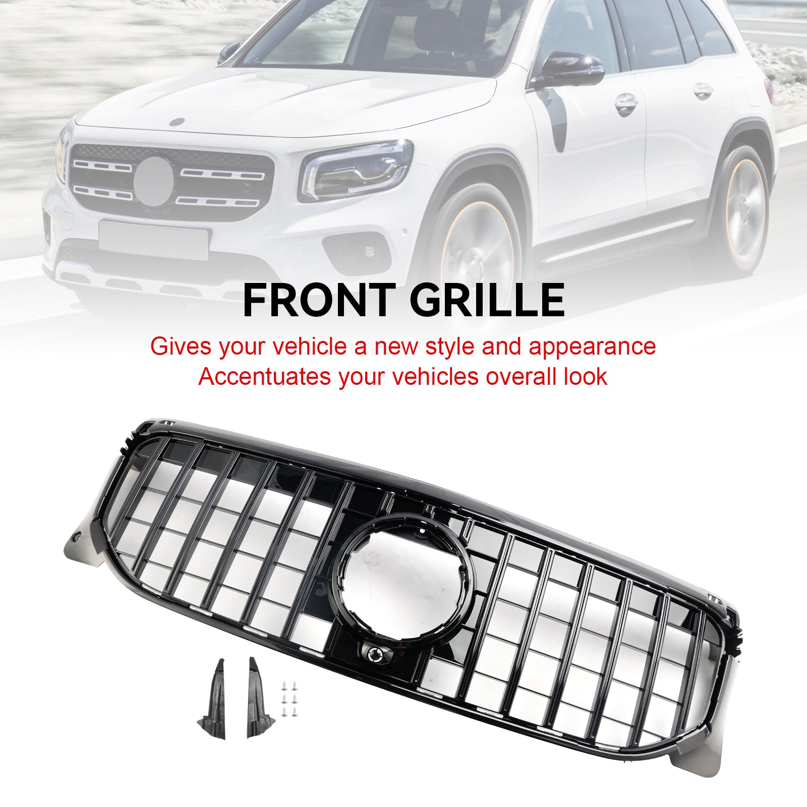 2020-2023 Mercedes Benz GLB X247 Gloss Black Front Bumper Grill Grill