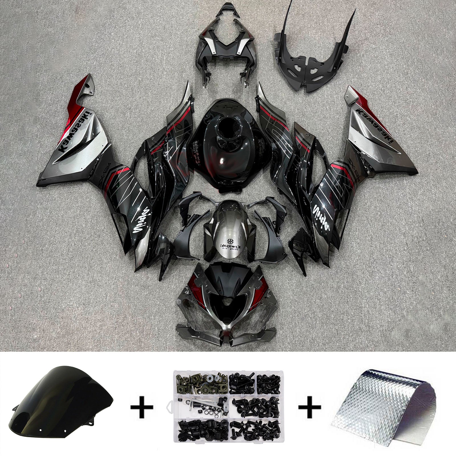 Injection Fairing Kit Bodywork Plastic ABS fit For Kawasaki ZX6R 2019-2023