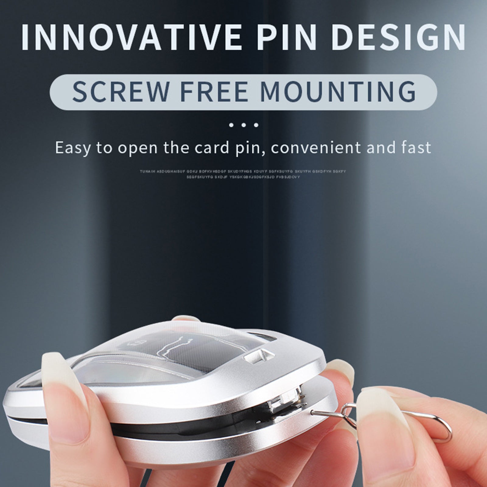 Aluminum Alloy TPU Silvery Car Key Case Cover With Buckle For Ford
