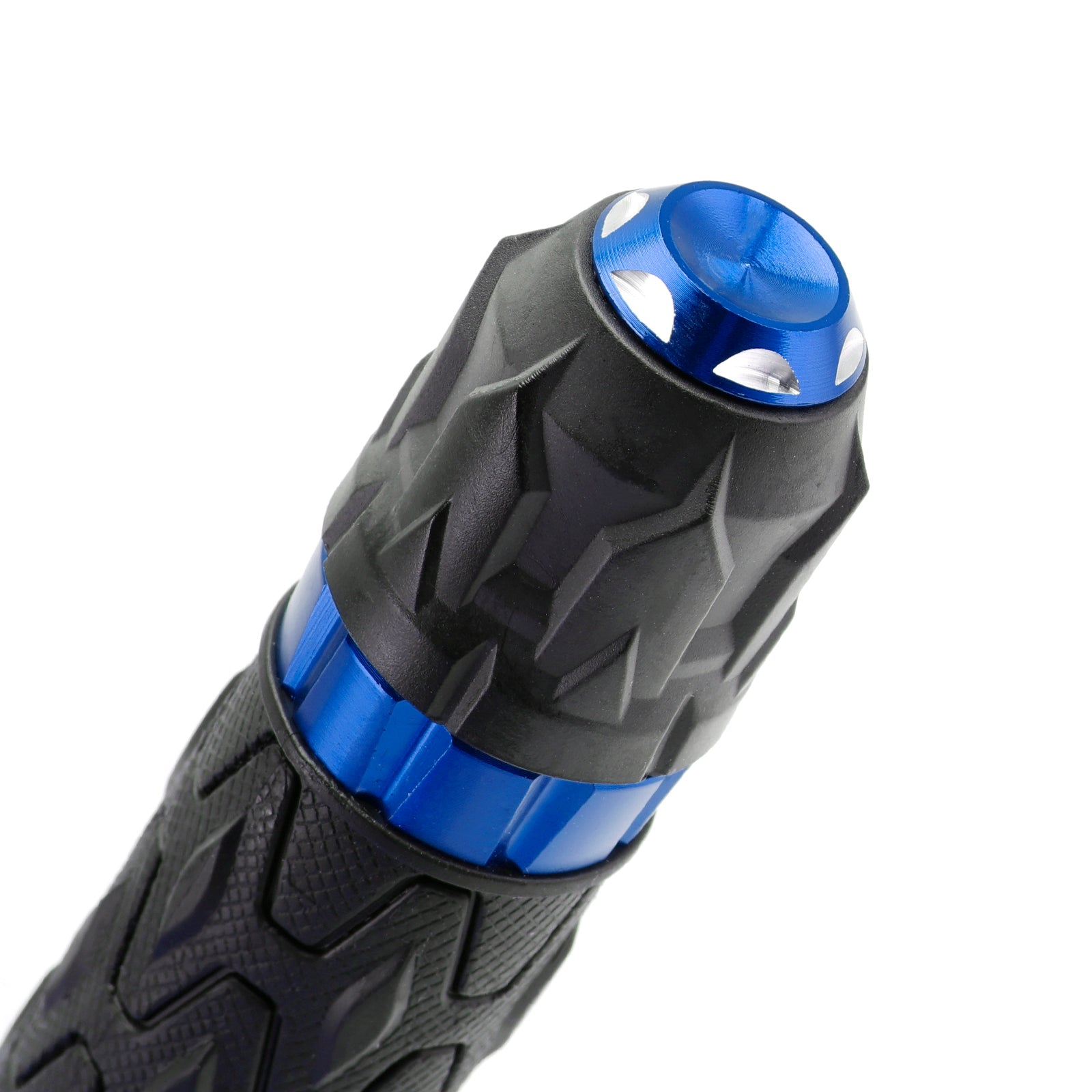 7/8"/22mm Motorfiets Stuur Handgrepen CNC Universeel Rood Voor Motorfietsen Zilver