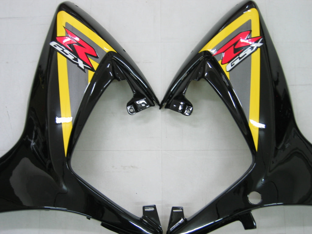 2006-2007 Suzuki GSXR 600 750 Black & Yellow GSXR Racing Fairings Generic