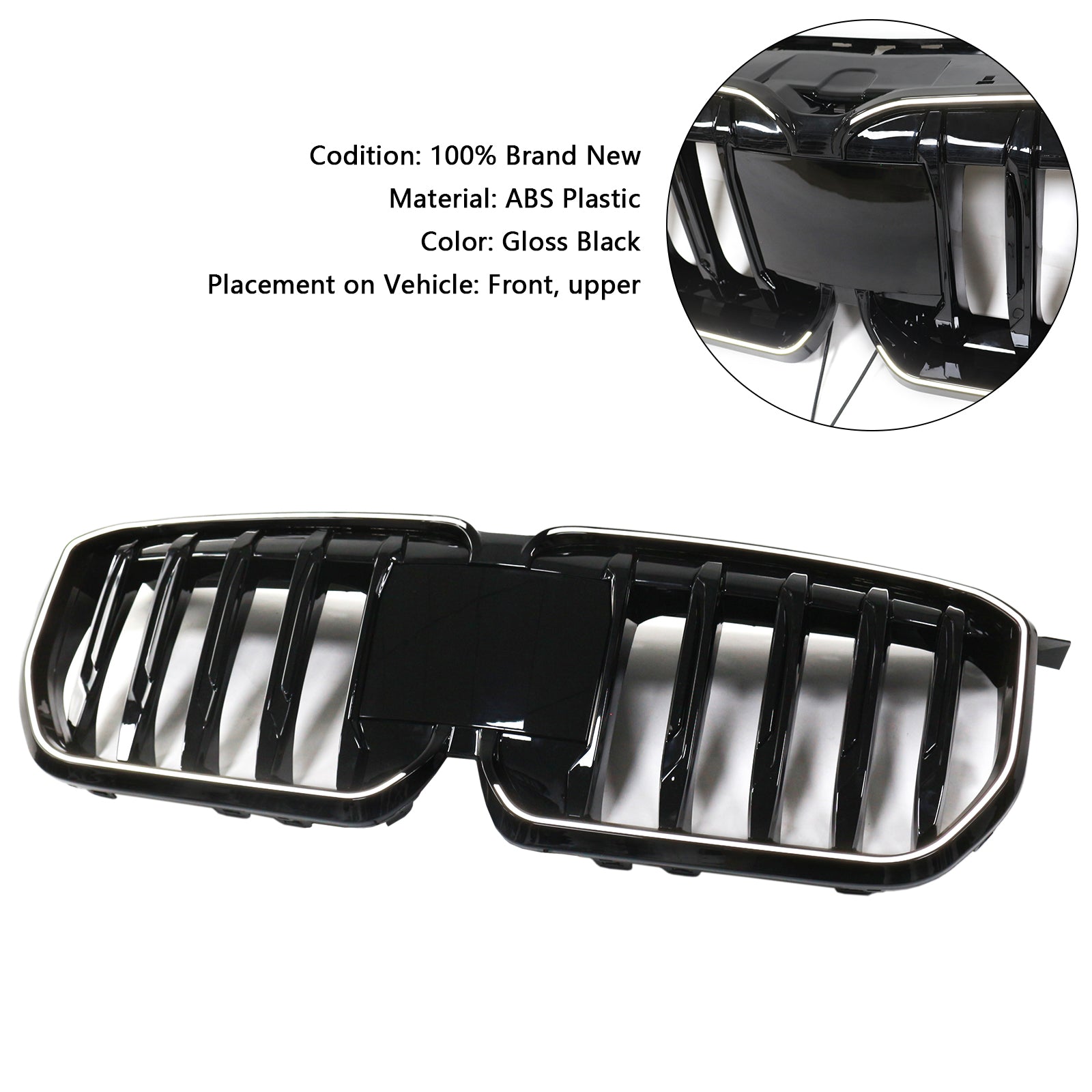 2023-2024 BMW X1 U11 U12 Gloss Black Front Challe Rein Grill Grille