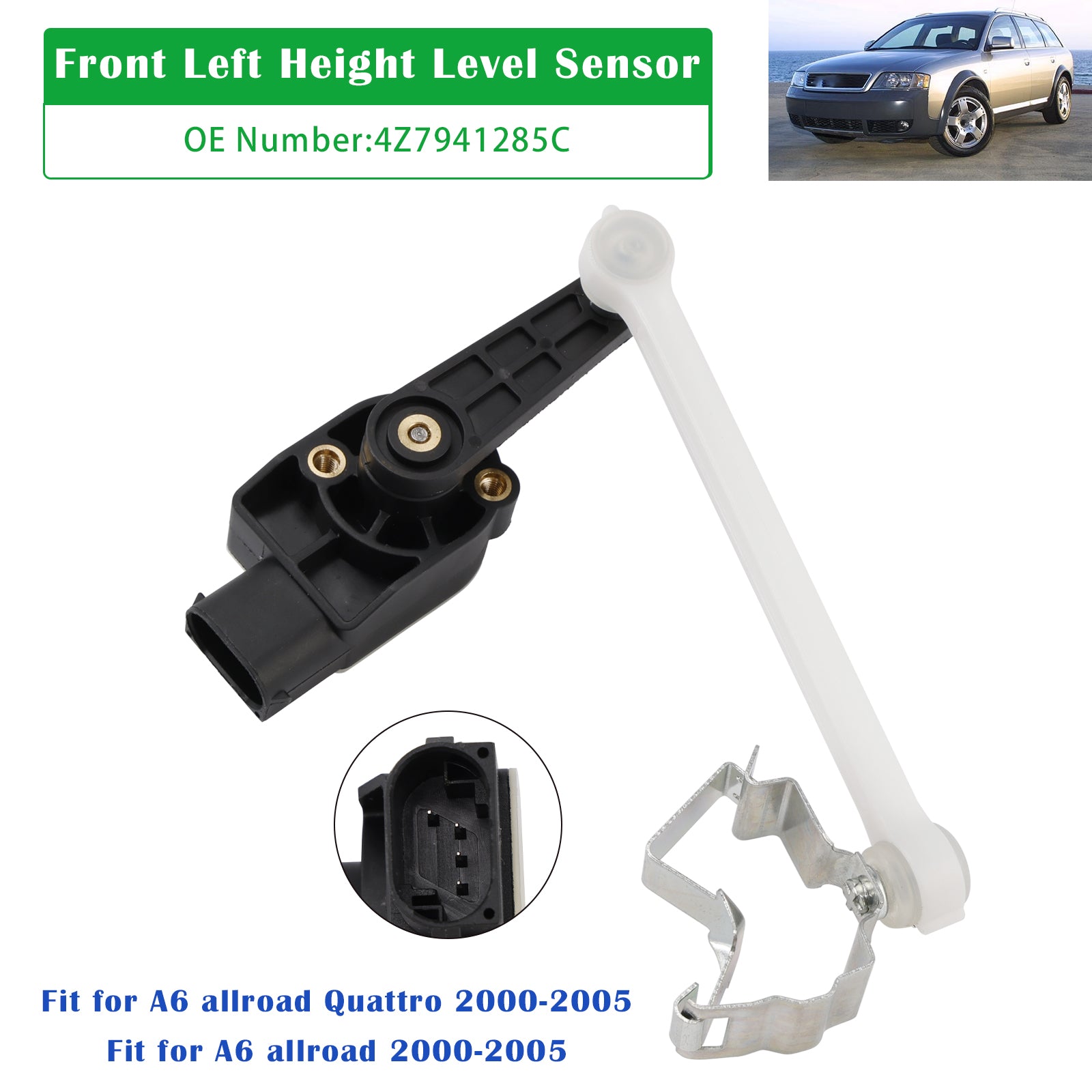 Capteur de niveau de hauteur avant gauche 4Z7941285C pour Audi A6 C5 Allroad Quattro 00-05