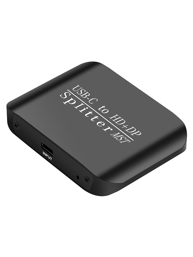 Type-C naar HDMI+DP 1x2Laptopsplitter MST Twee schermen Eén ingang Twee uitgangen
