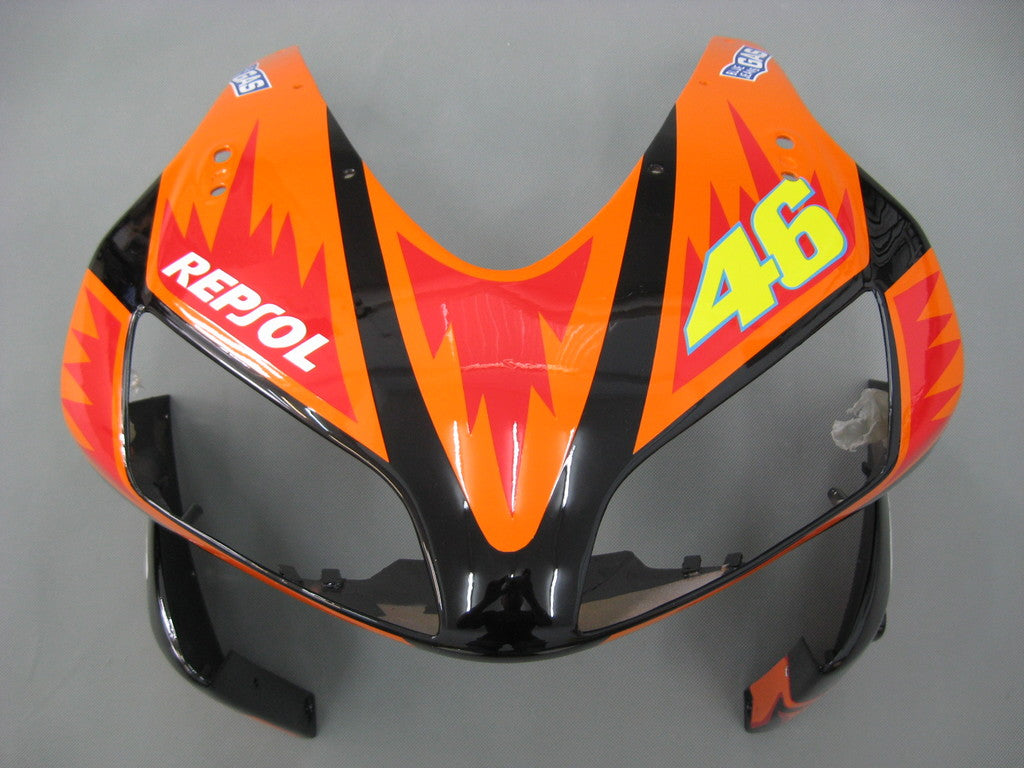 2003-2004 Honda CBR 600 RR Geel Zwart Valentino Rossi Repsol Moto Racing Stroomlijnkappen Algemeen