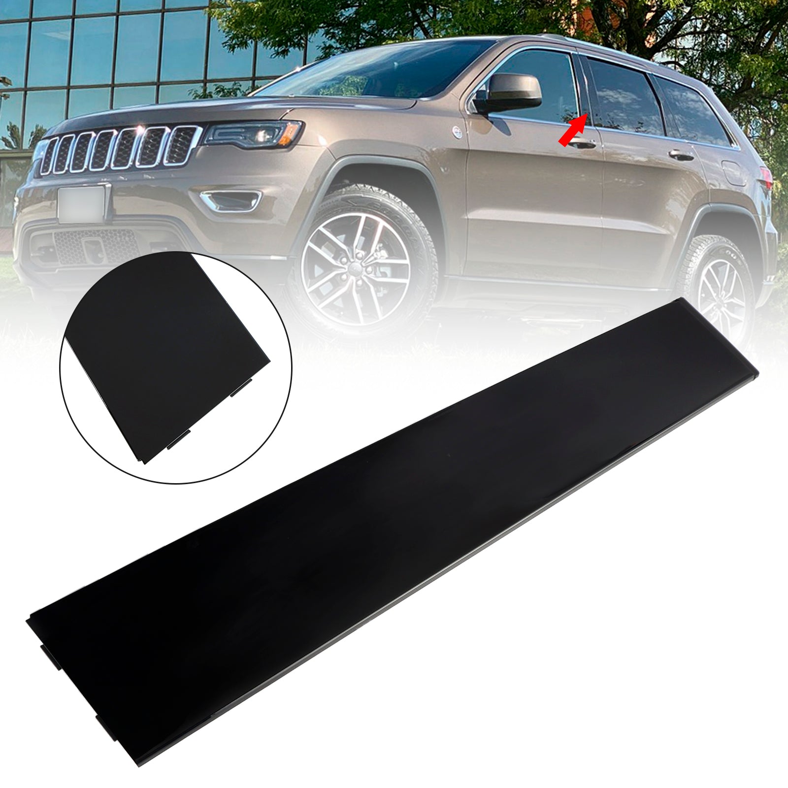 Left Front Door Pillar Window Trim Applique B 57010445 For Jeep Cherokee 2011-2021