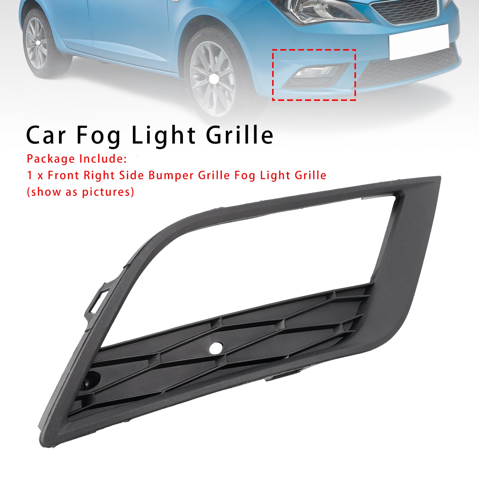 2013-2016 siège Ibiza MK4 Fog Light Grille côté droit 6J0853666F