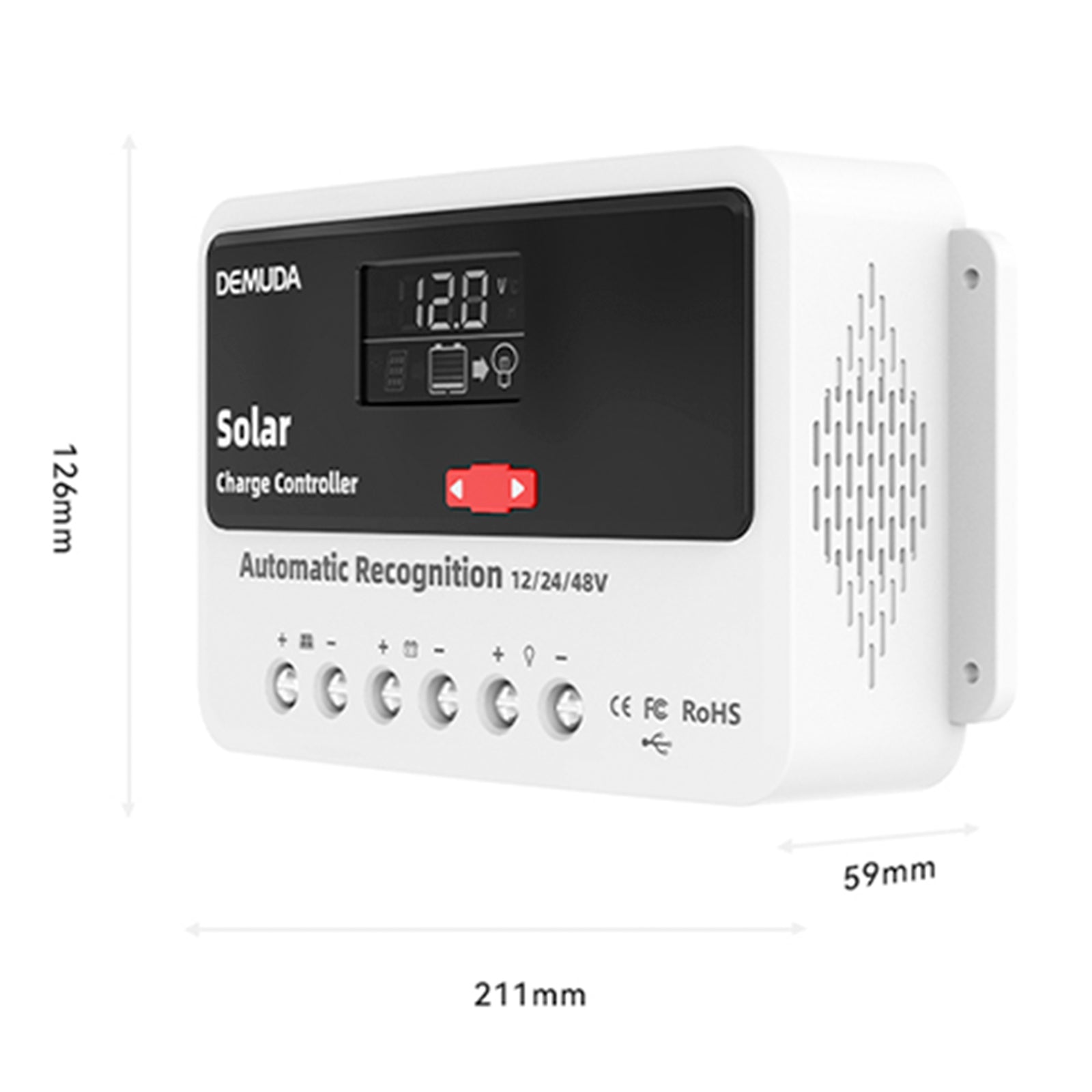 12v24v48v 10a-60a PWM Solar Controller