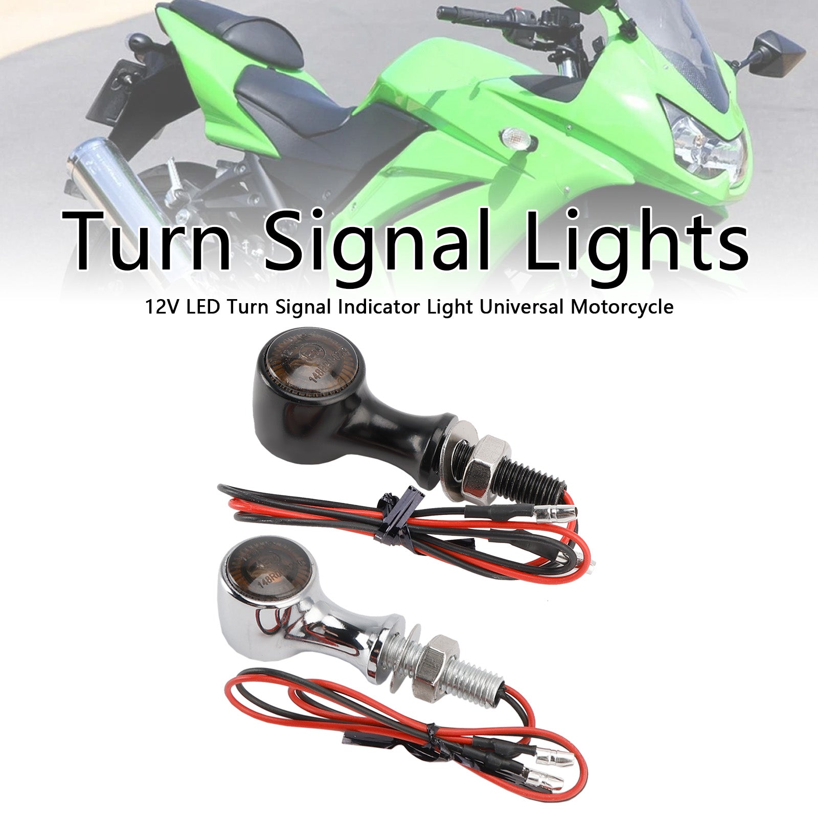 12v LED Turn Signal Indicator Light 8 mm Universal Motorcycle pour Suzuki