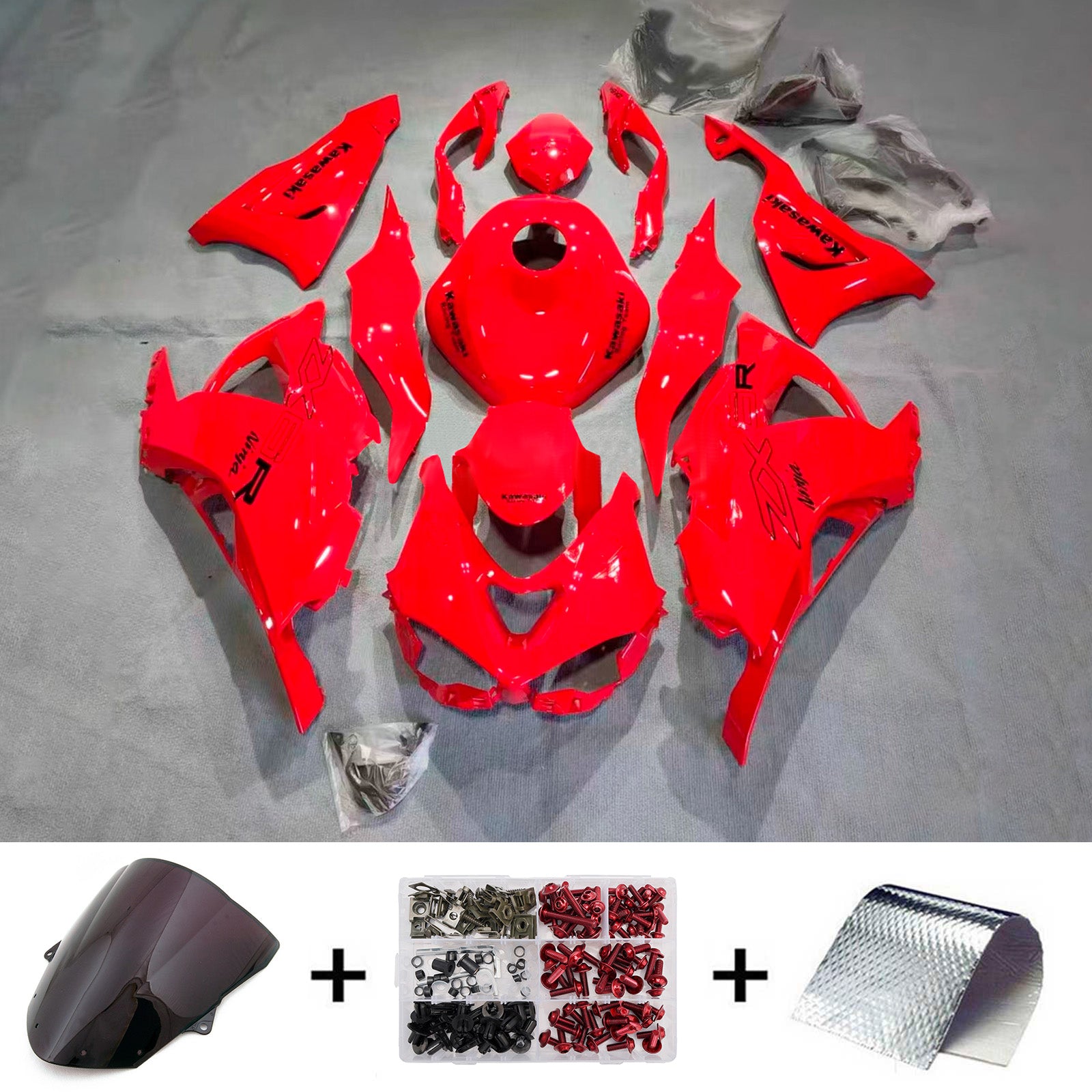 Kit carenatura iniezione carrozzeria in plastica ABS adatta per Kawasaki ZX-6R 2024-2025