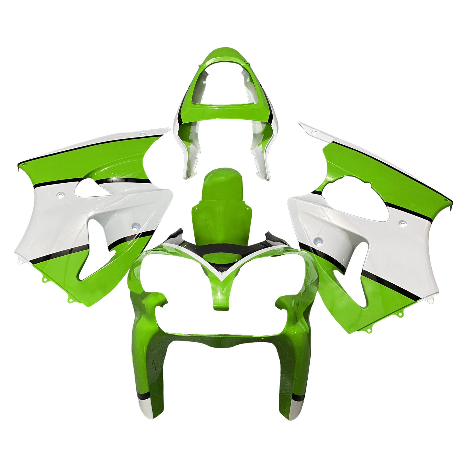 Injeksjon Fairing Kit karosseri for Kawasaki ZX6R 636 2000-2002 ZZR600 2005-2008