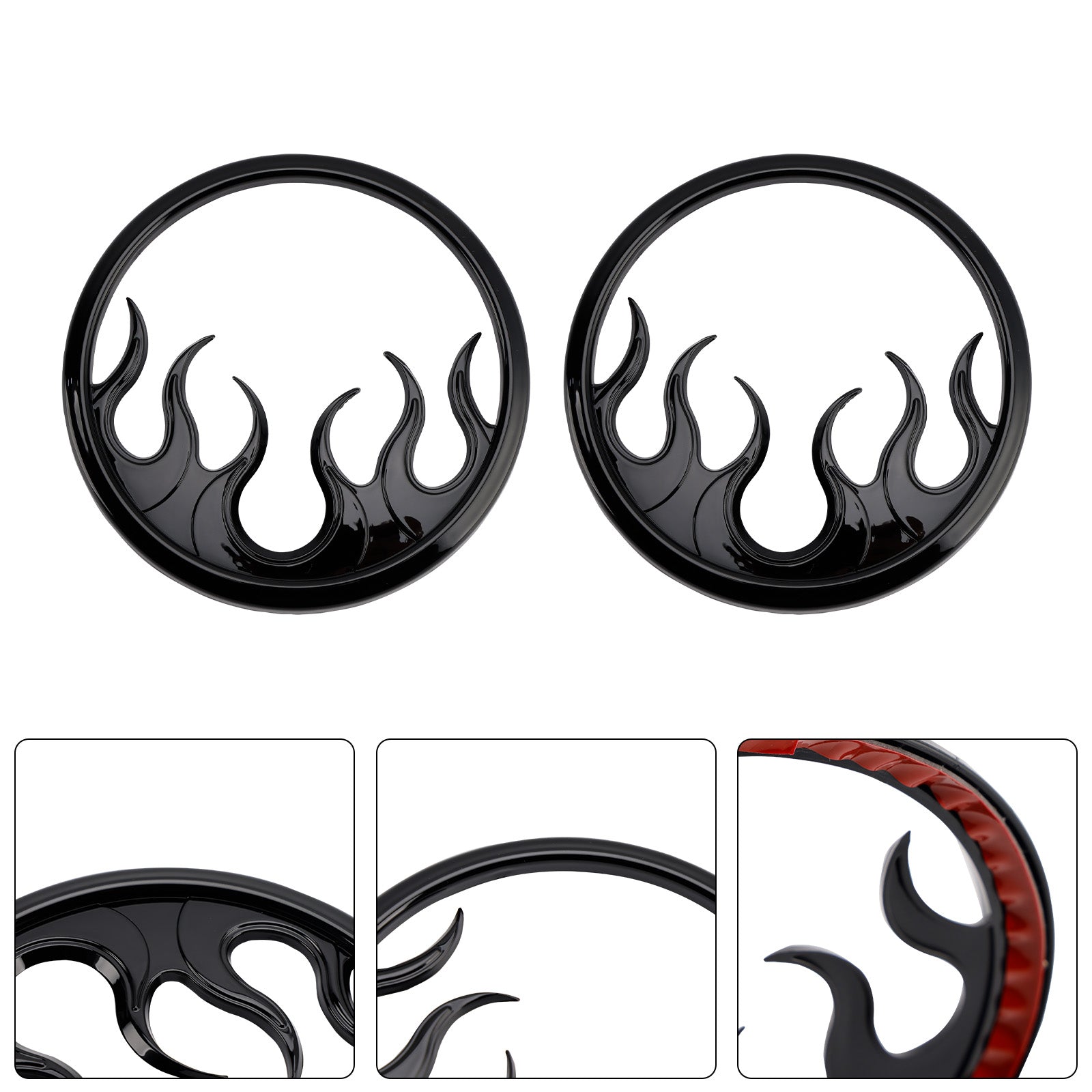 Flame Speaker Grills Accent Trim Cover For Touring Electra Glide Ultra Classic