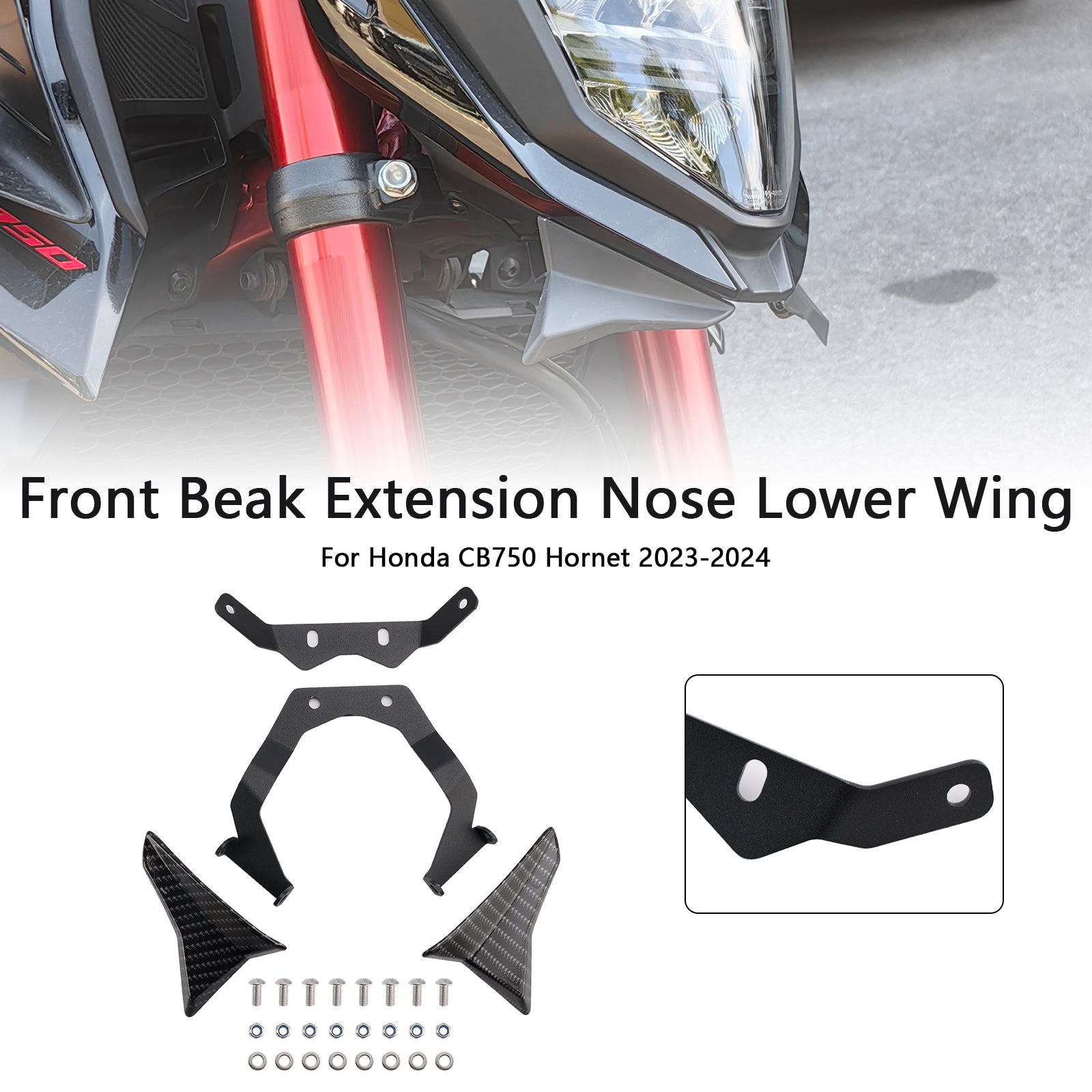 2023-2024 Honda CB750 Hornet Front Beak Extension Nose Lower Wing